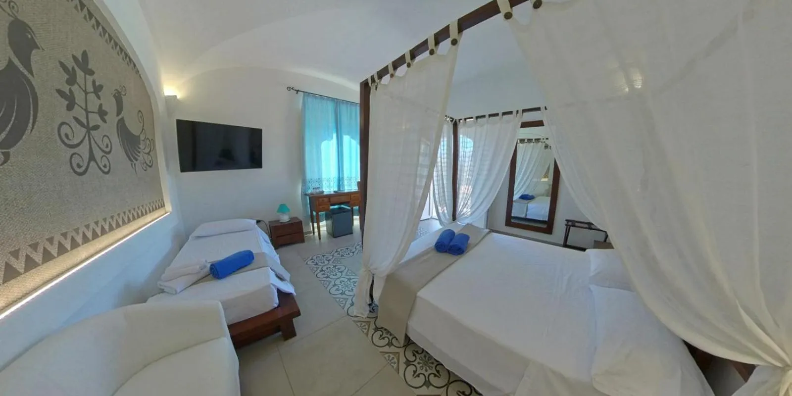 Bed in Hotel Villa Cedrino