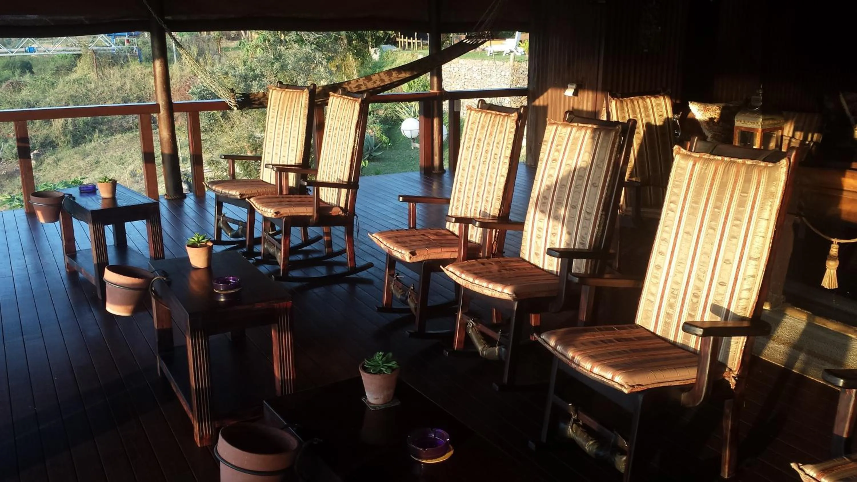 Patio in River House Lodge