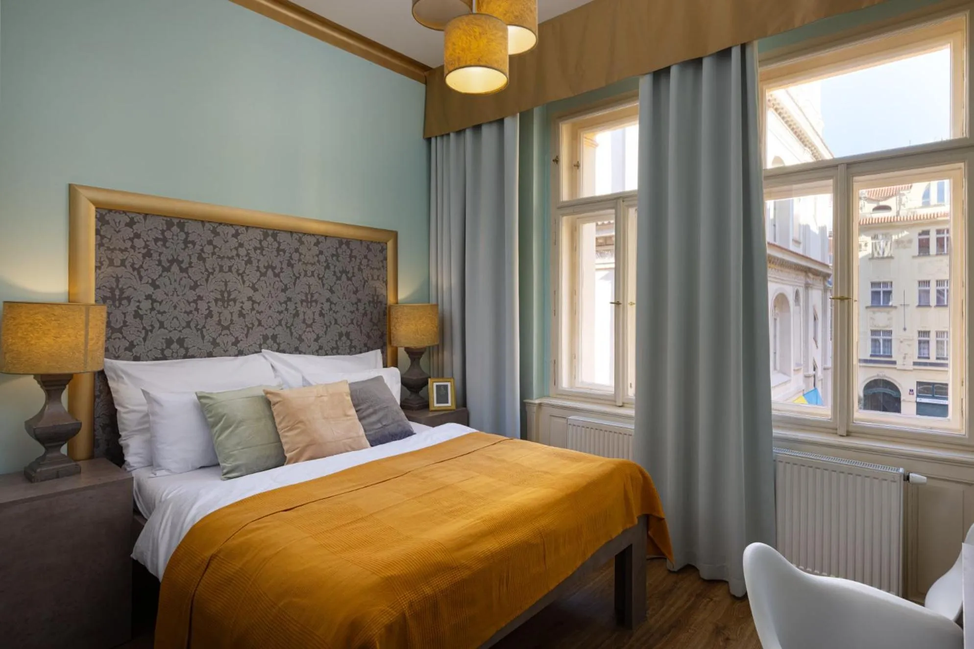 Bed in Salvatore Prague Rooms