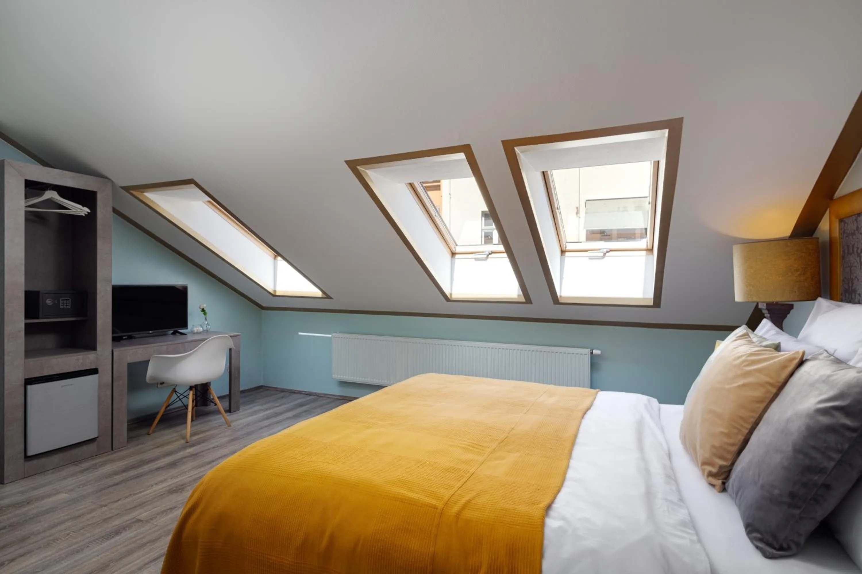 Bed in Salvatore Prague Rooms