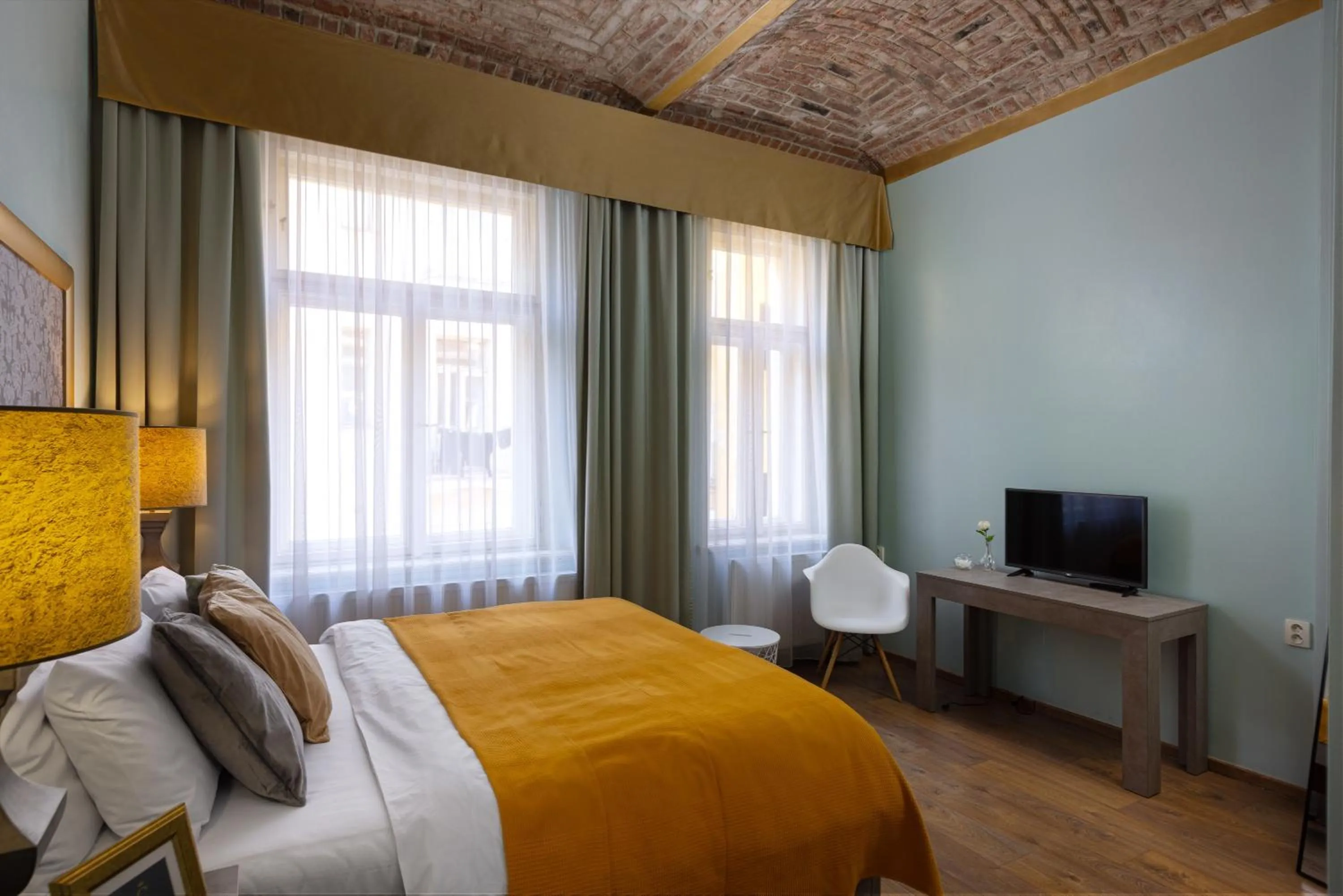 Bed in Salvatore Prague Rooms