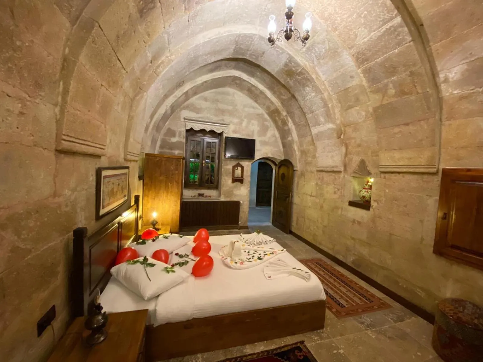 Bed in Ürgüp Inn Cave Hotel