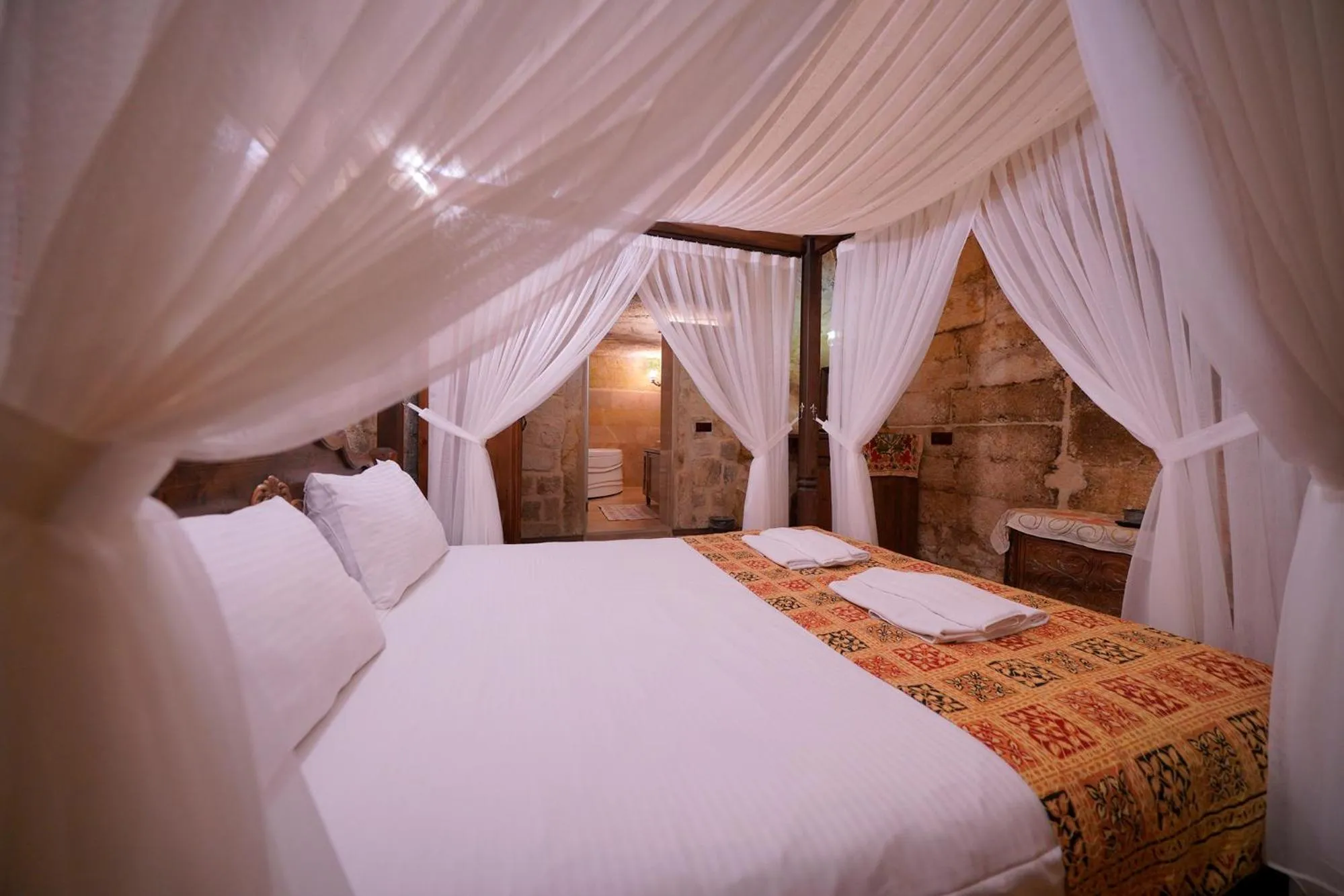 Bed in Ürgüp Inn Cave Hotel