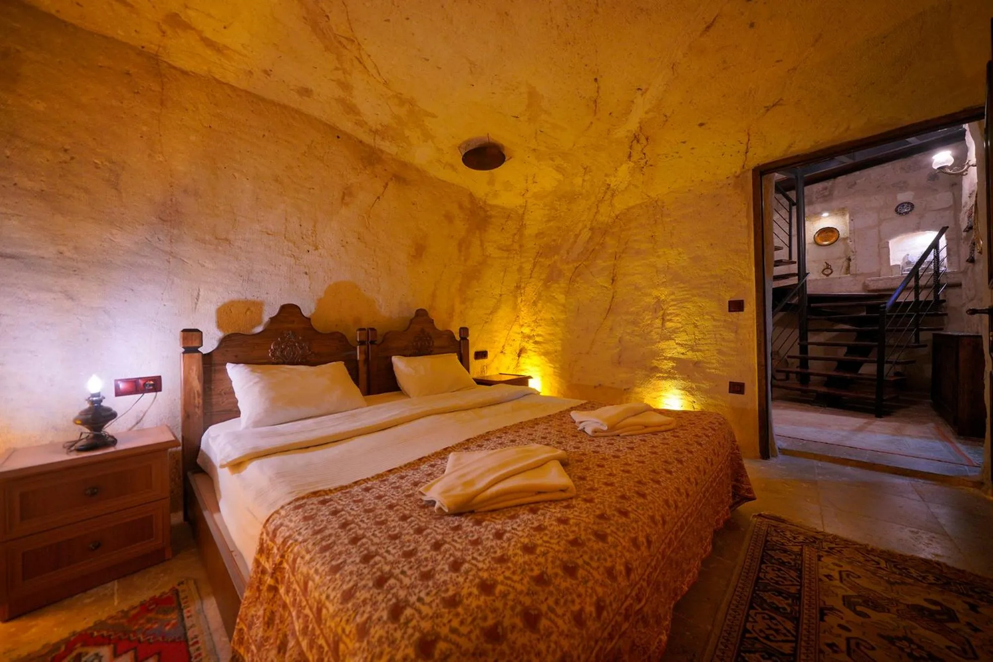 Bed in Ürgüp Inn Cave Hotel