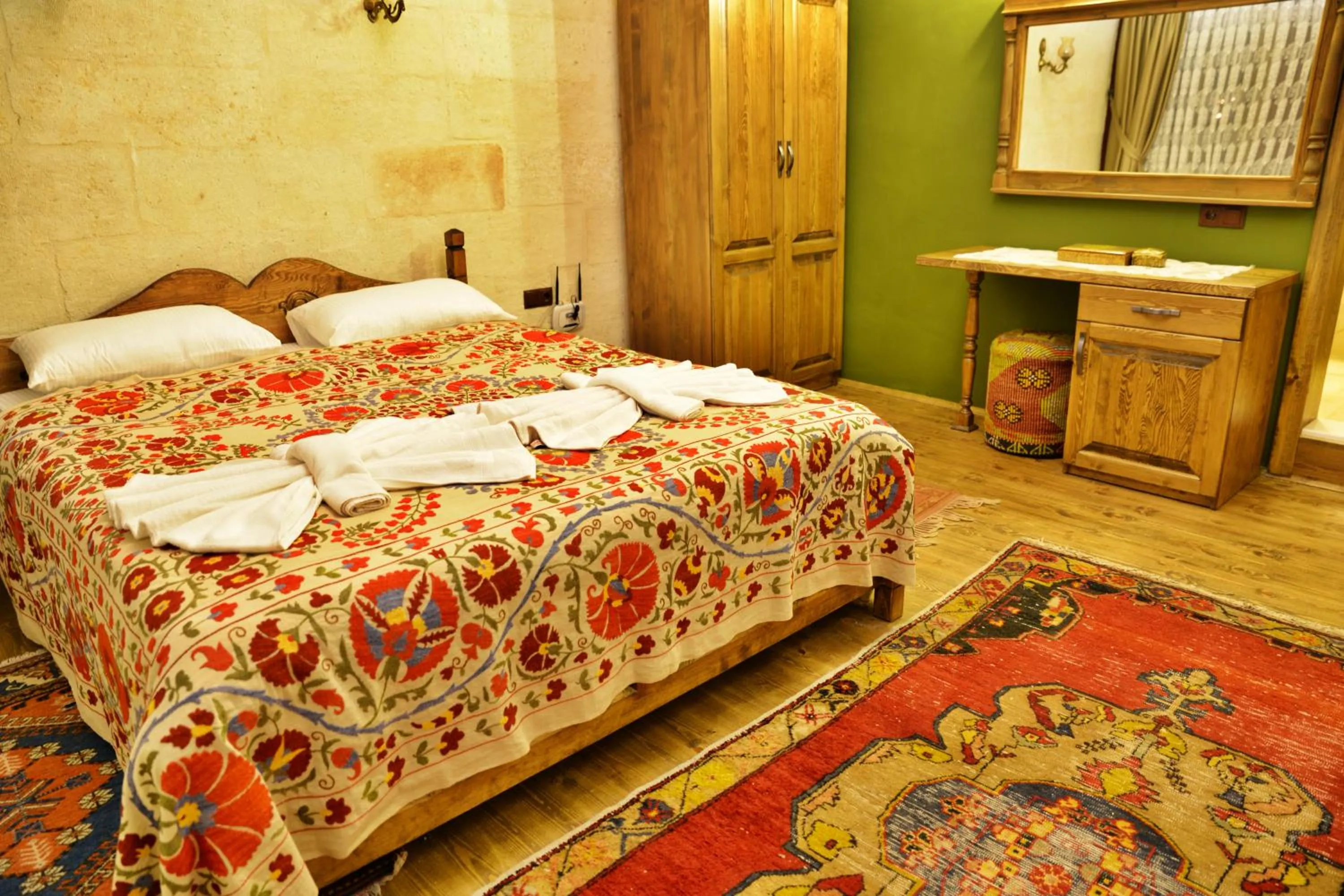 Bed in Ürgüp Inn Cave Hotel