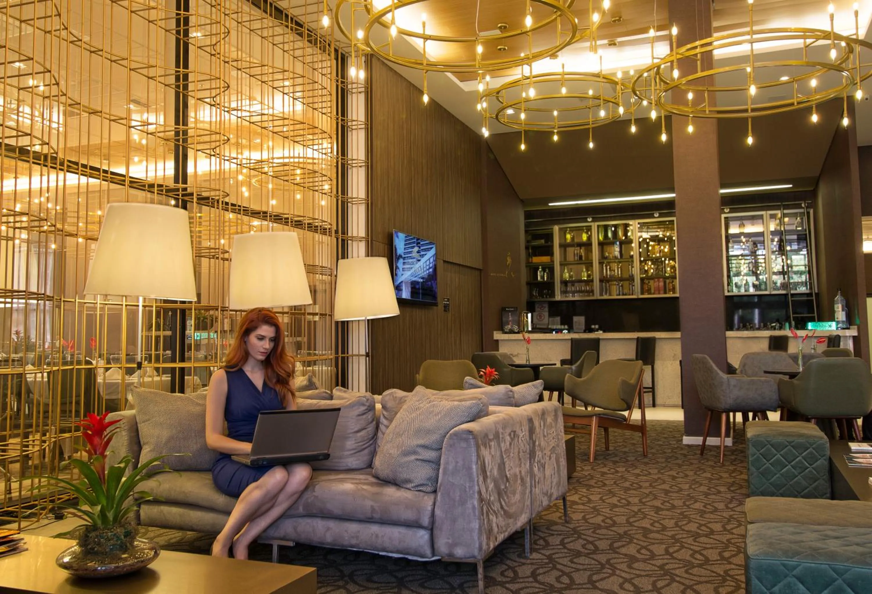 Lobby or reception in Royal Palm Tower Indaiatuba