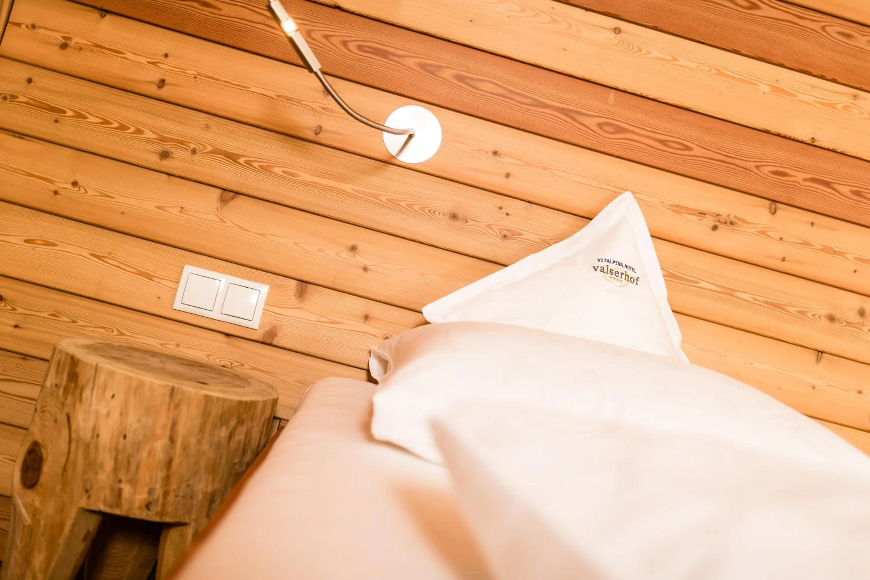 Decorative detail, Bed in Hotel Valserhof