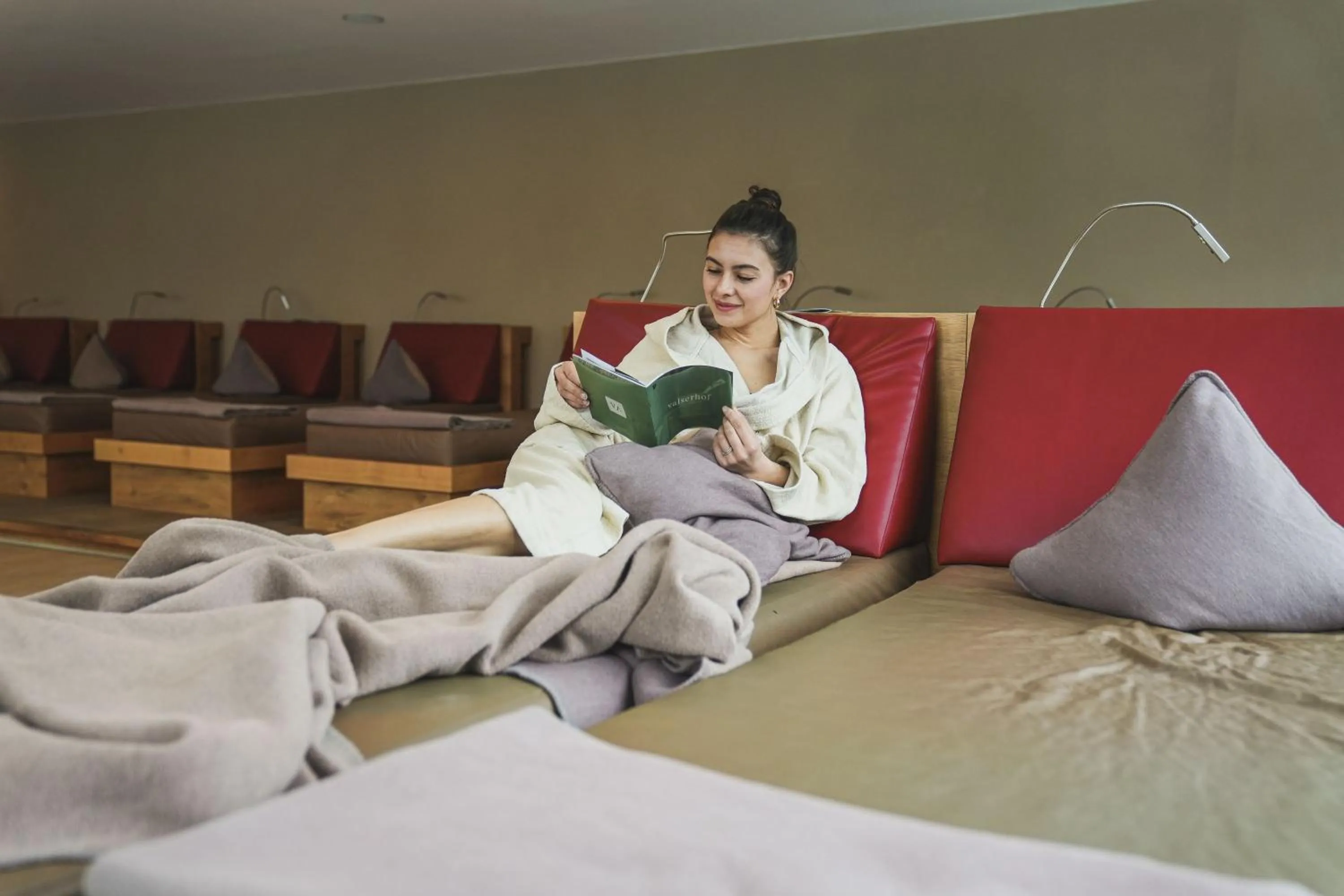 Spa and wellness centre/facilities, Bed in Hotel Valserhof