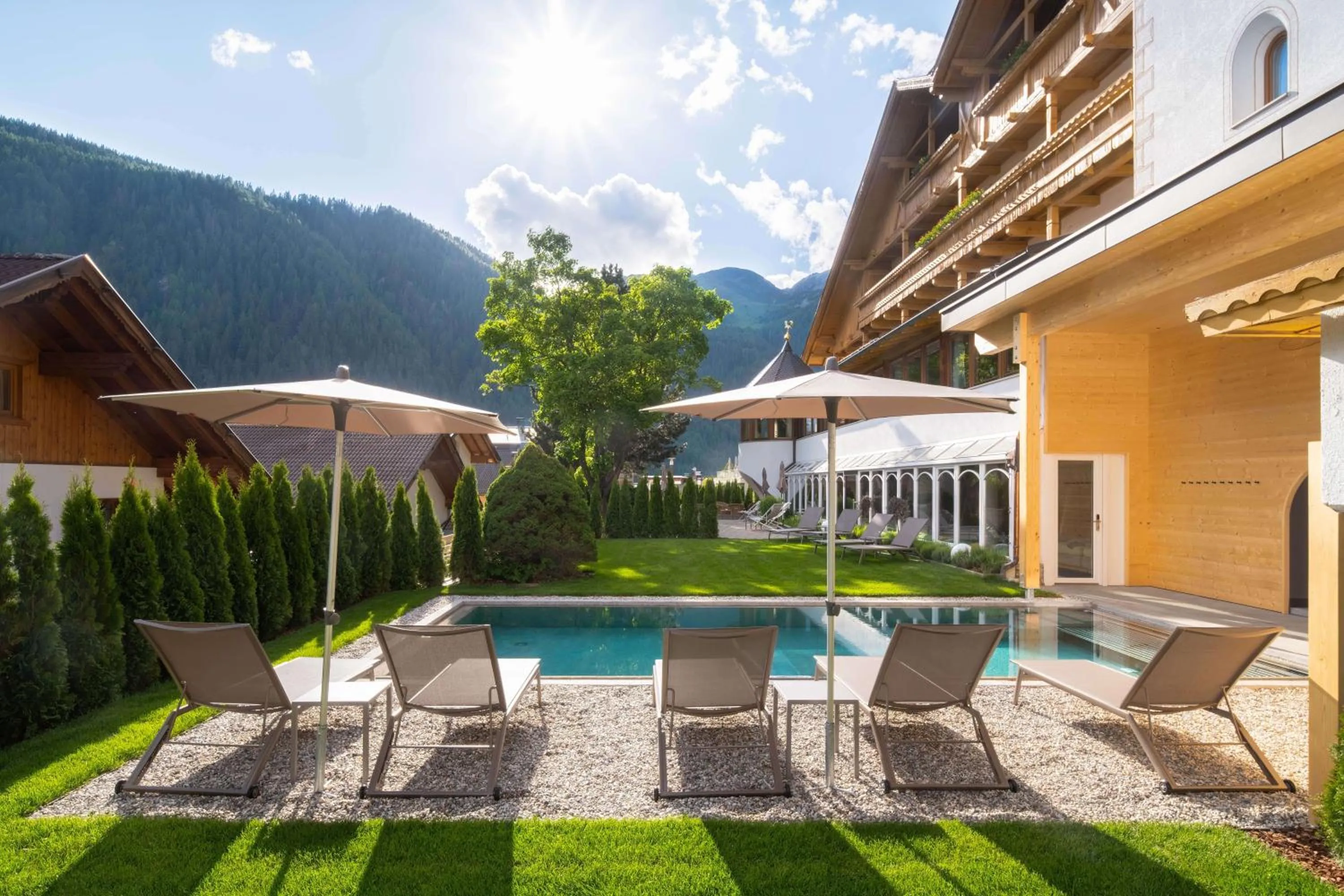 Swimming pool in Hotel Valserhof