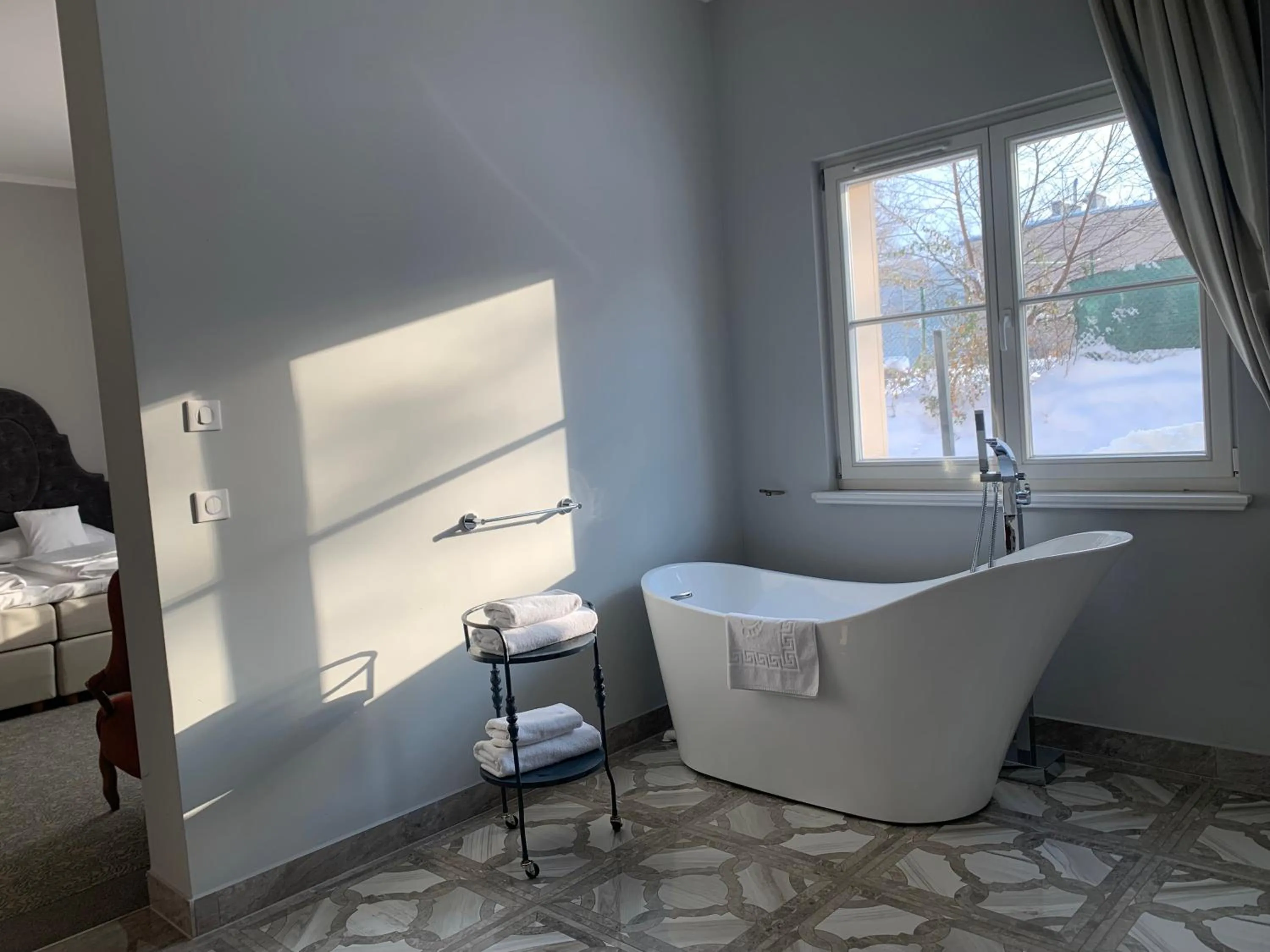 Bed in Pałac na Wodzie Hotel & SPA