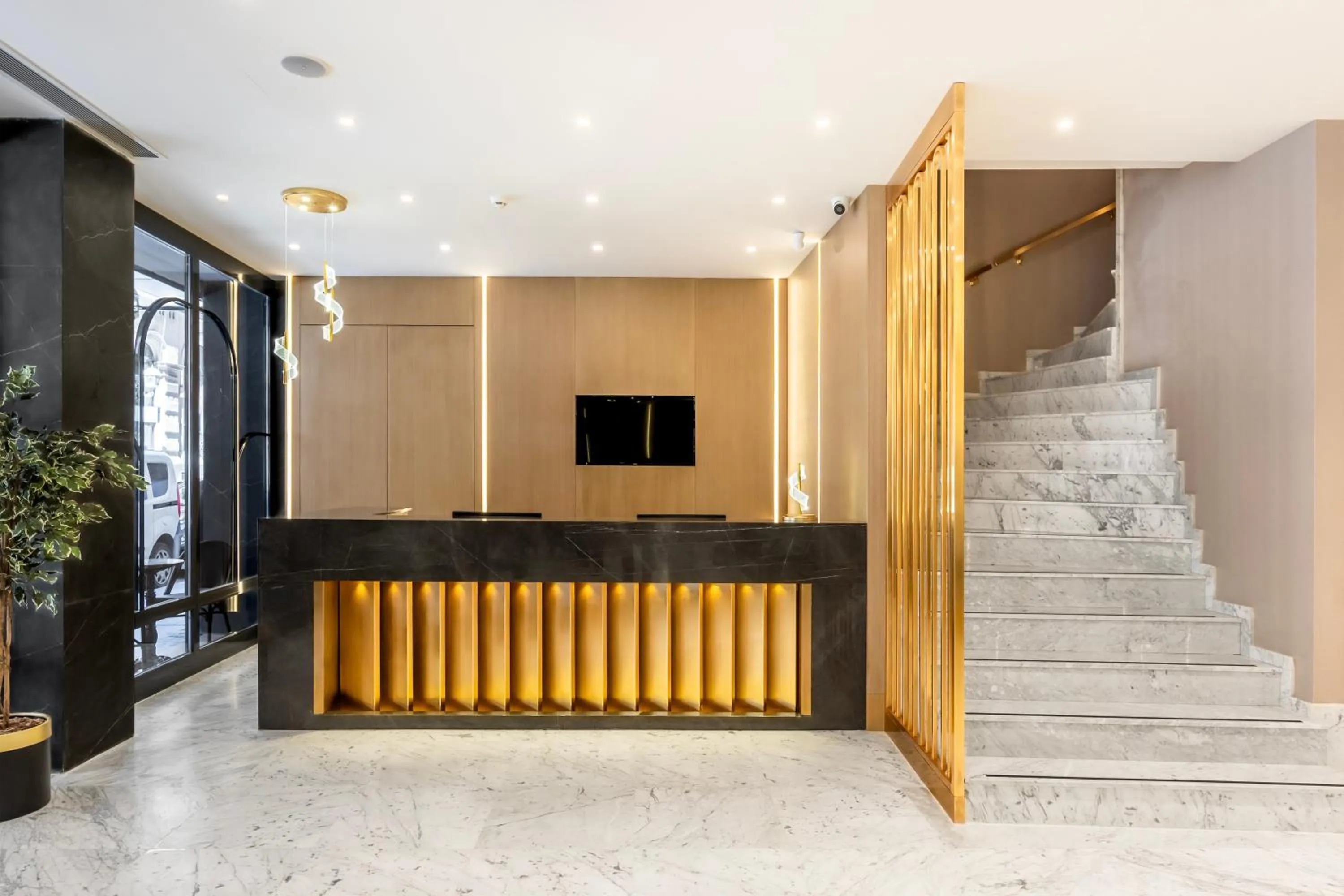 Lobby or reception in Hotel Bristol