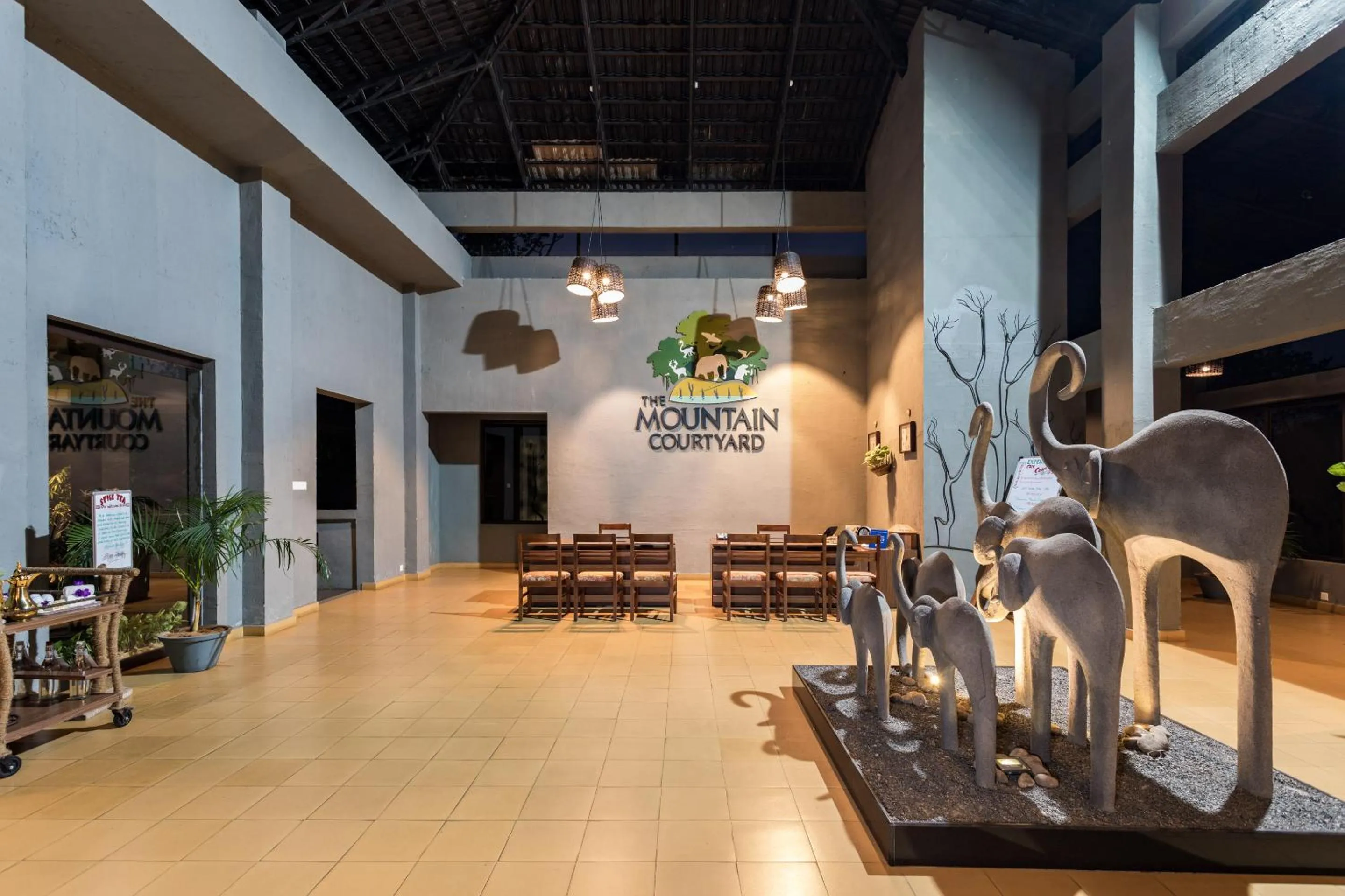 Night in The Mountain Courtyard Thekkady