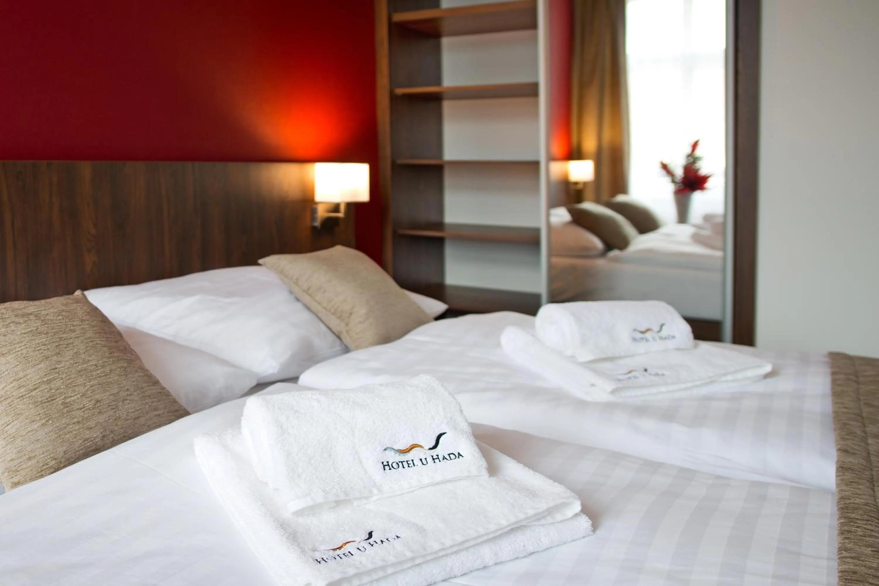 Bedroom, Bed in Hotel U Hada Žatec