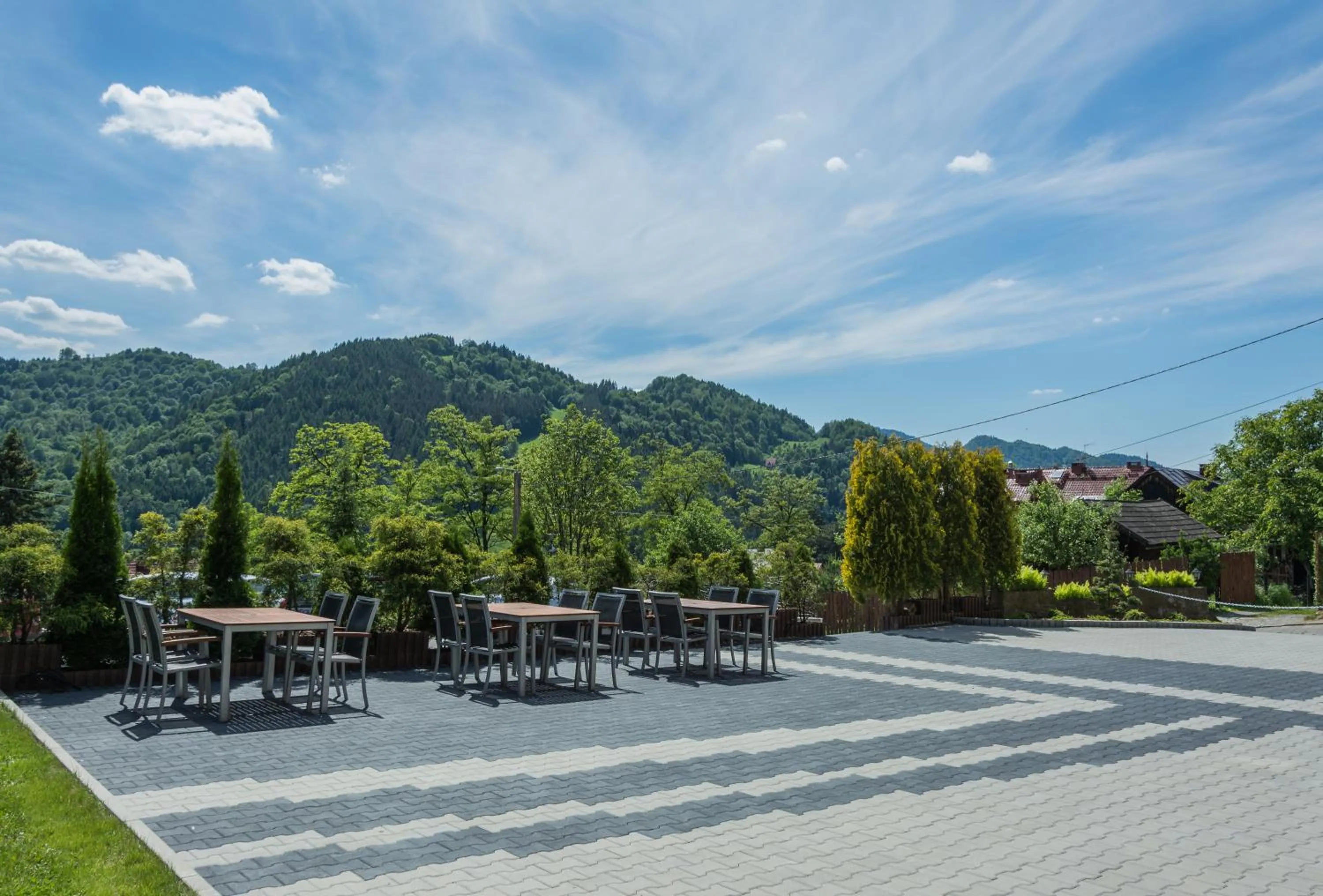 Garden view in Willa Belweder