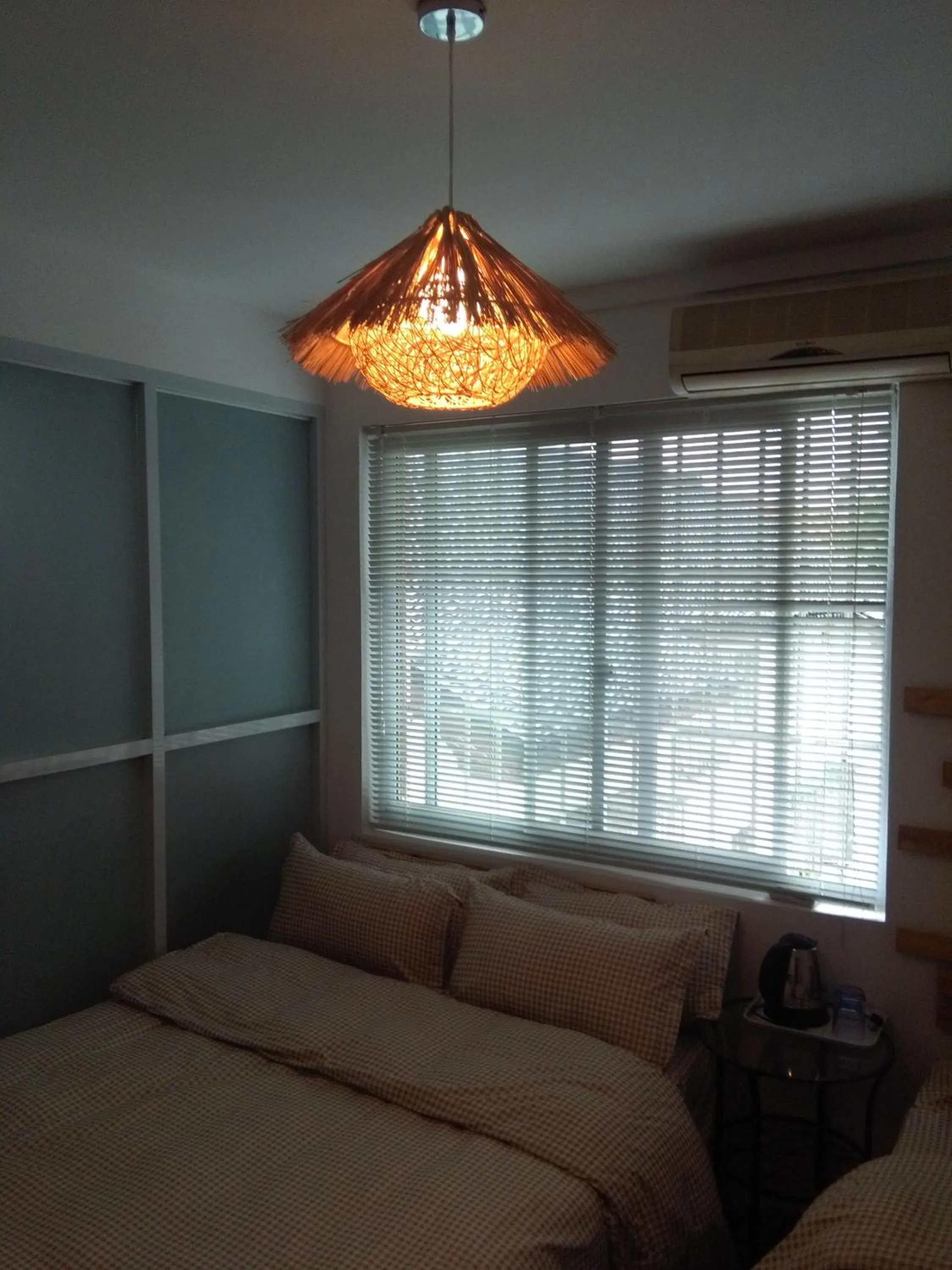 Decorative detail, Bed in Suzhou Blue Gate Youth Hostel