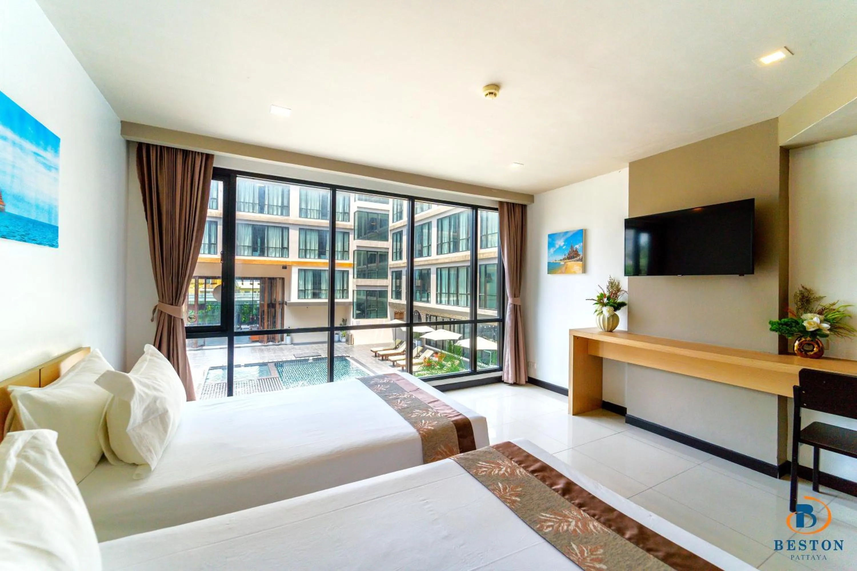 Bedroom, Bed in Beston Pattaya - SHA Plus Certified
