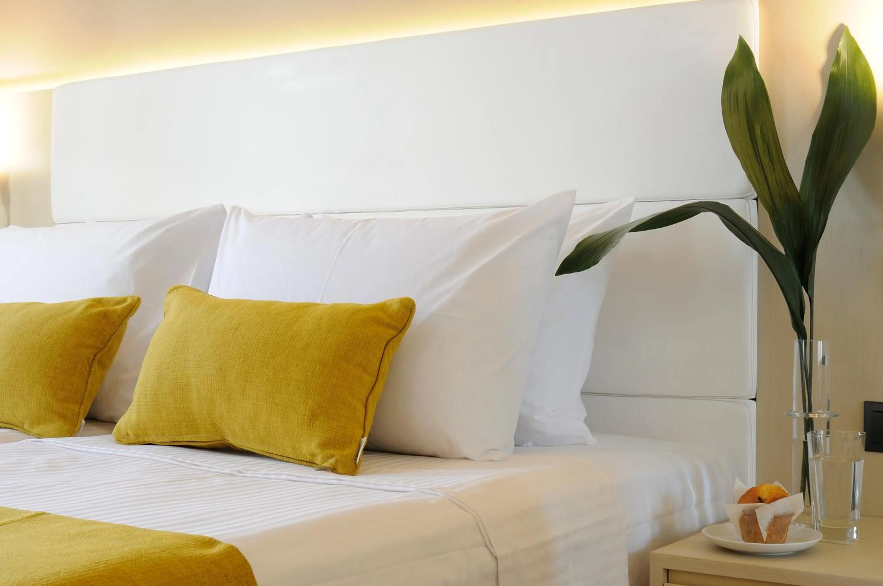 Decorative detail, Bed in Athens Avenue Hotel