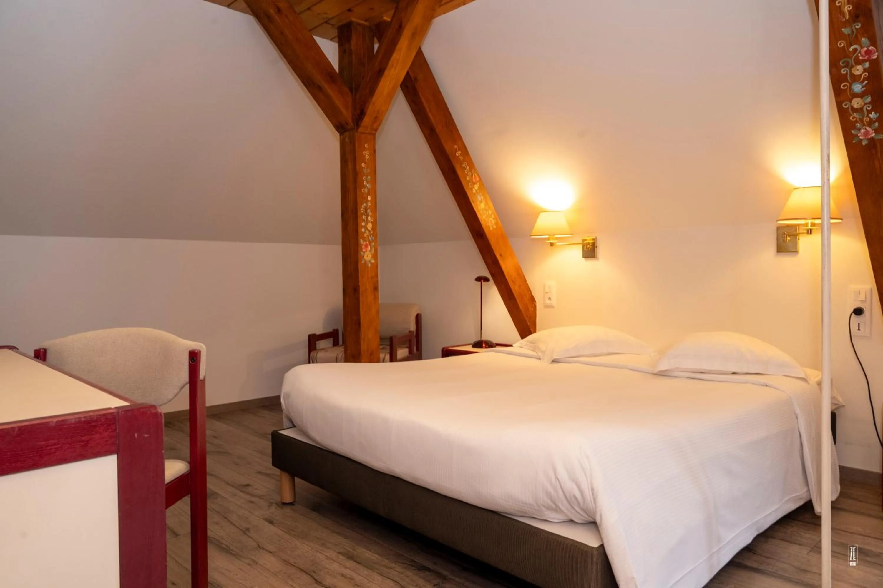 Photo of the whole room, Bed in Logis Hotel Restaurant Le Faudé