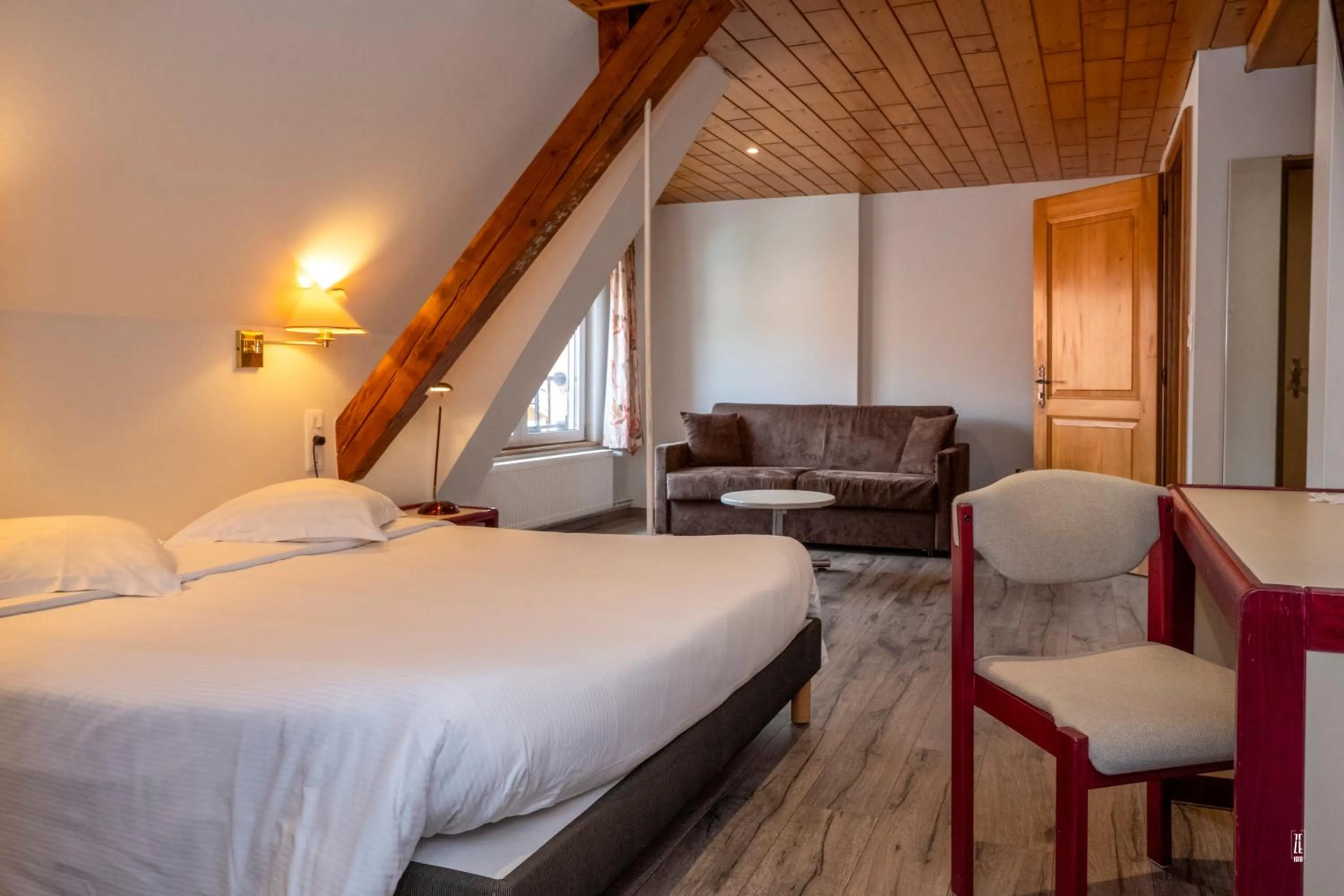 Photo of the whole room, Bed in Logis Hotel Restaurant Le Faudé