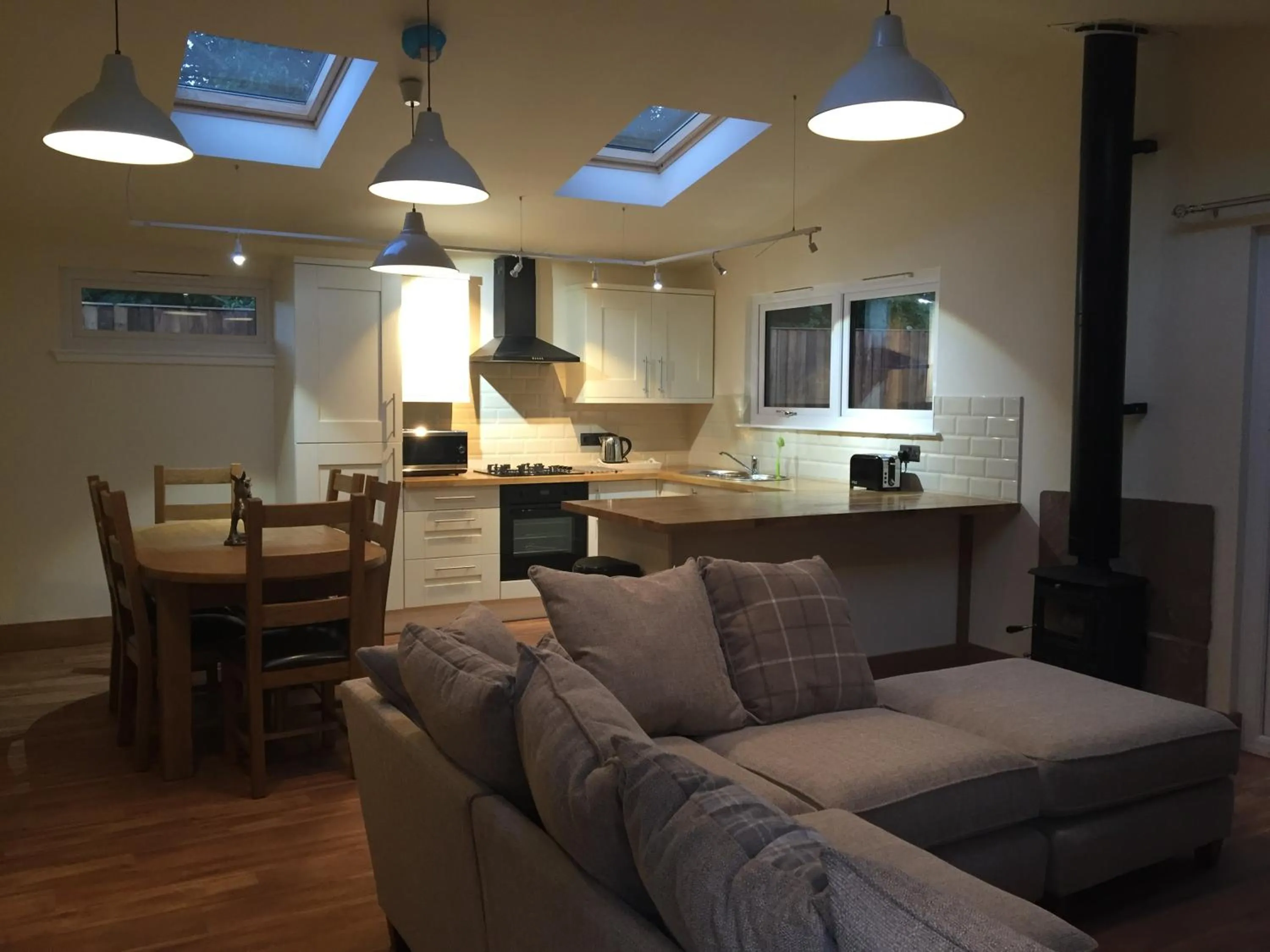 Dining area in Shellow Lane Lodges