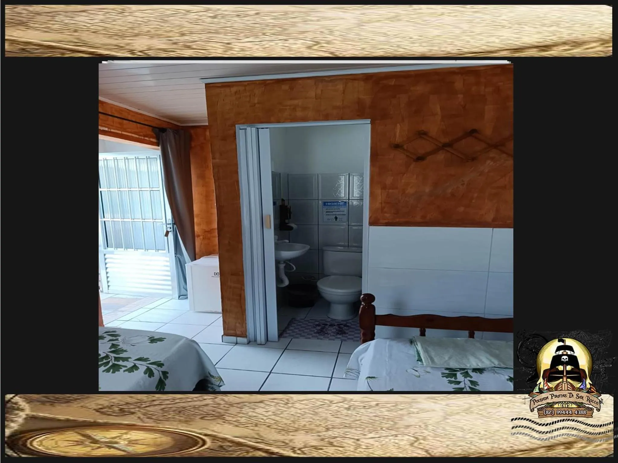 Bed in Pousada Piratas Di San Rocco