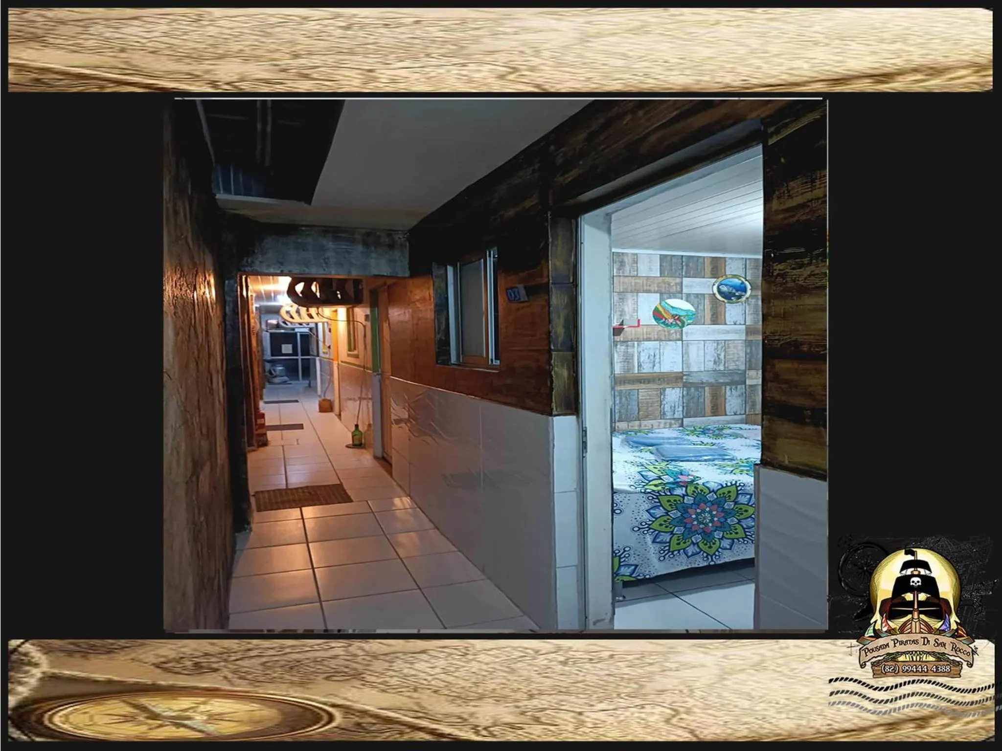 Bed in Pousada Piratas Di San Rocco