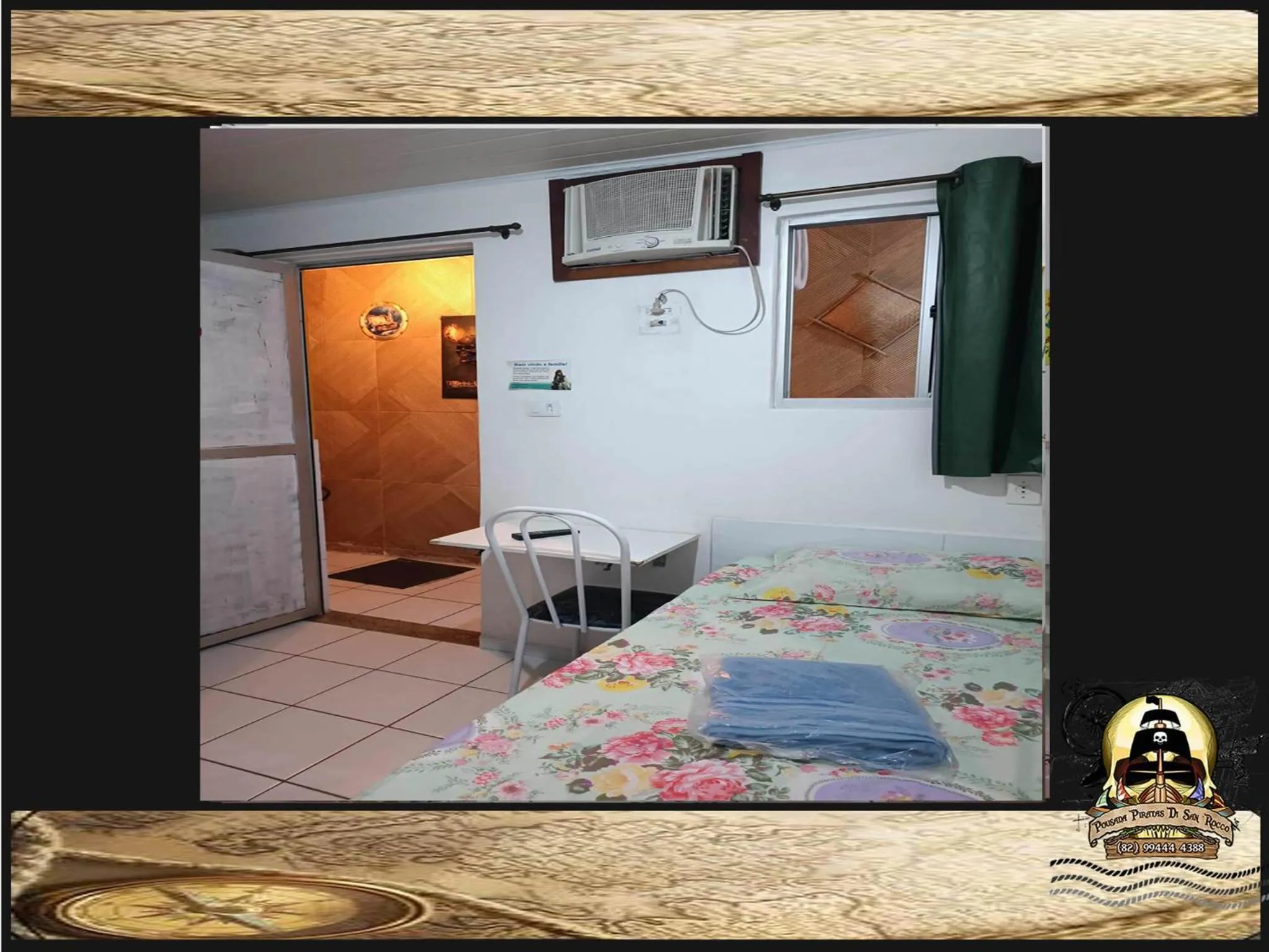 Bed in Pousada Piratas Di San Rocco