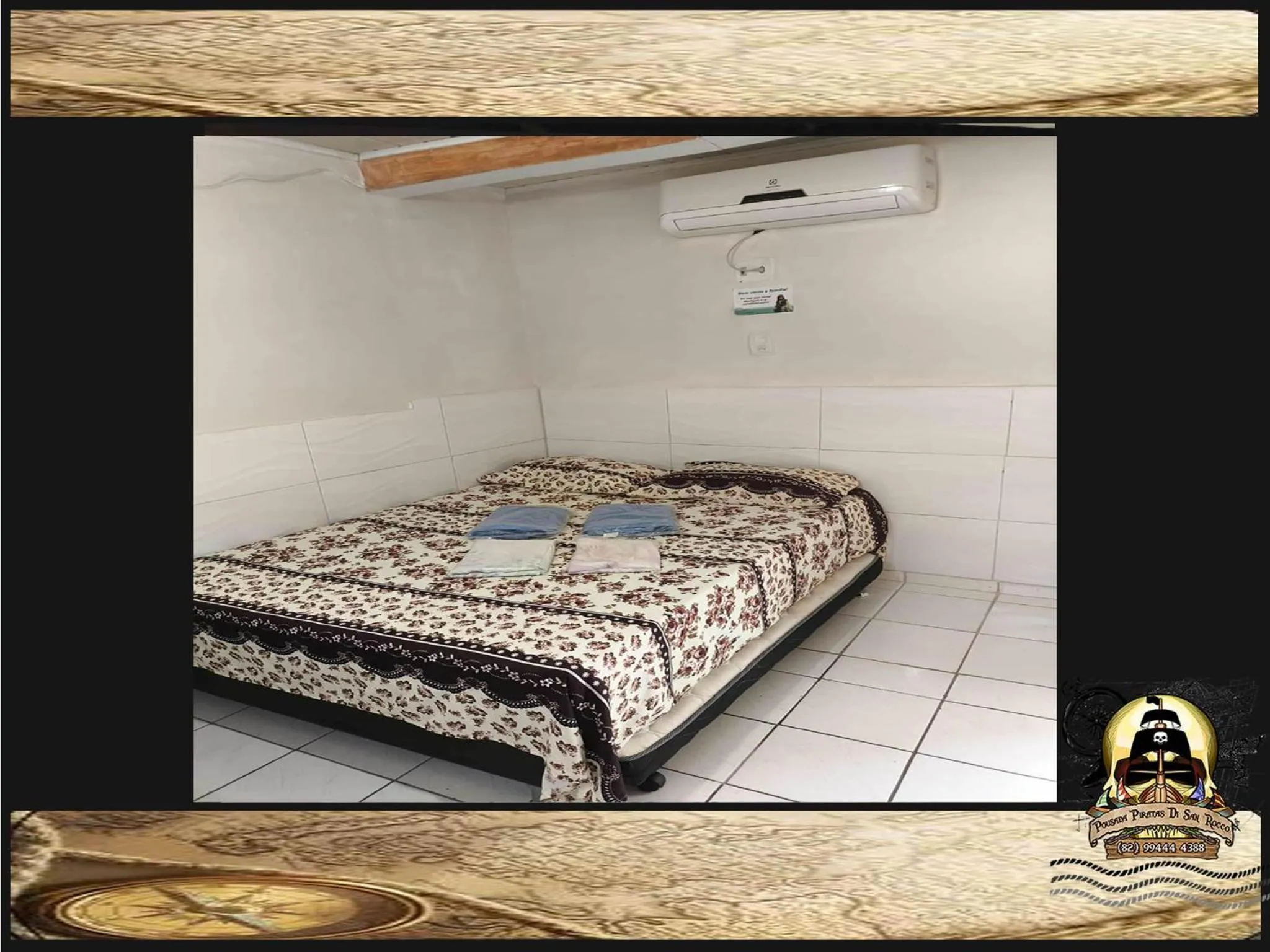 Bed in Pousada Piratas Di San Rocco