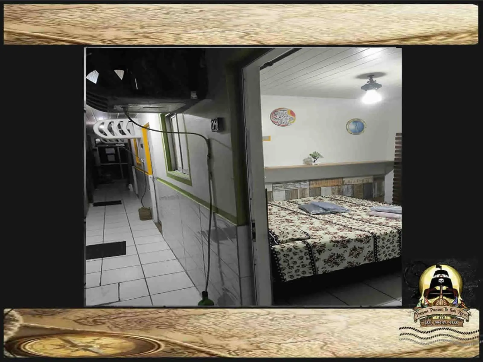 Bed in Pousada Piratas Di San Rocco