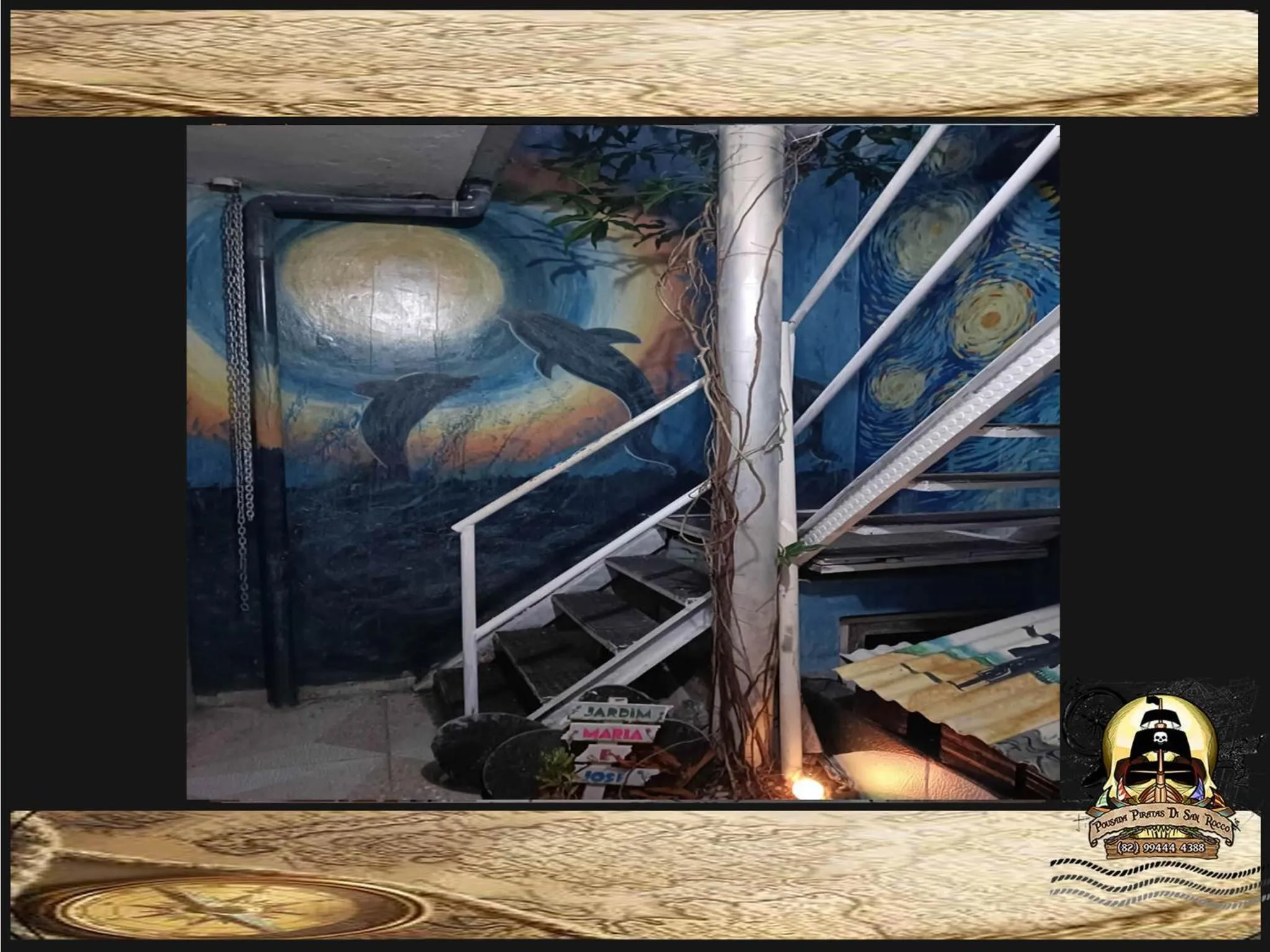 Decorative detail in Pousada Piratas Di San Rocco