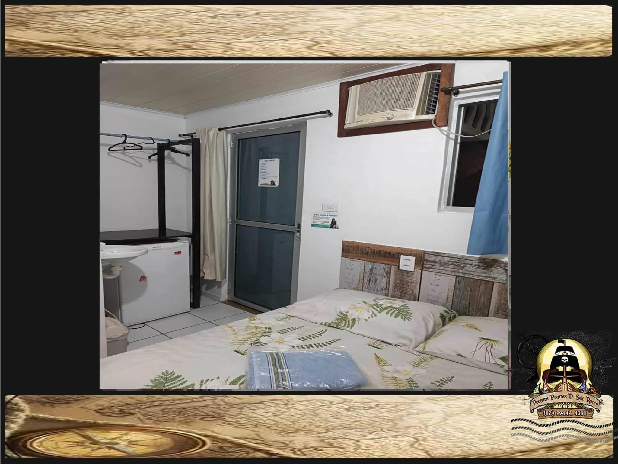 Bed in Pousada Piratas Di San Rocco