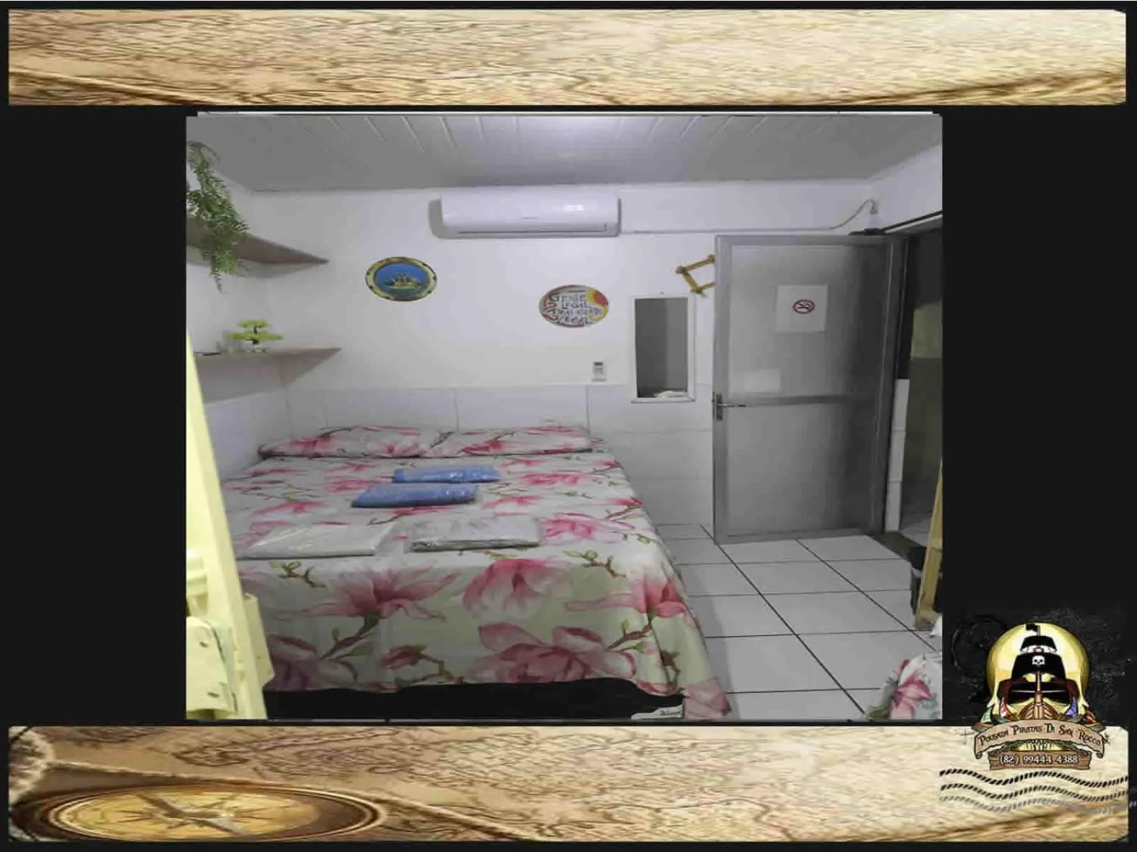 Bed in Pousada Piratas Di San Rocco