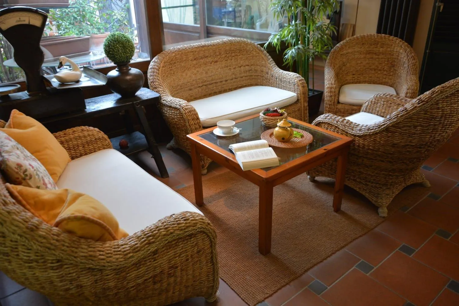 Seating area in Albergo Casa Al Sole