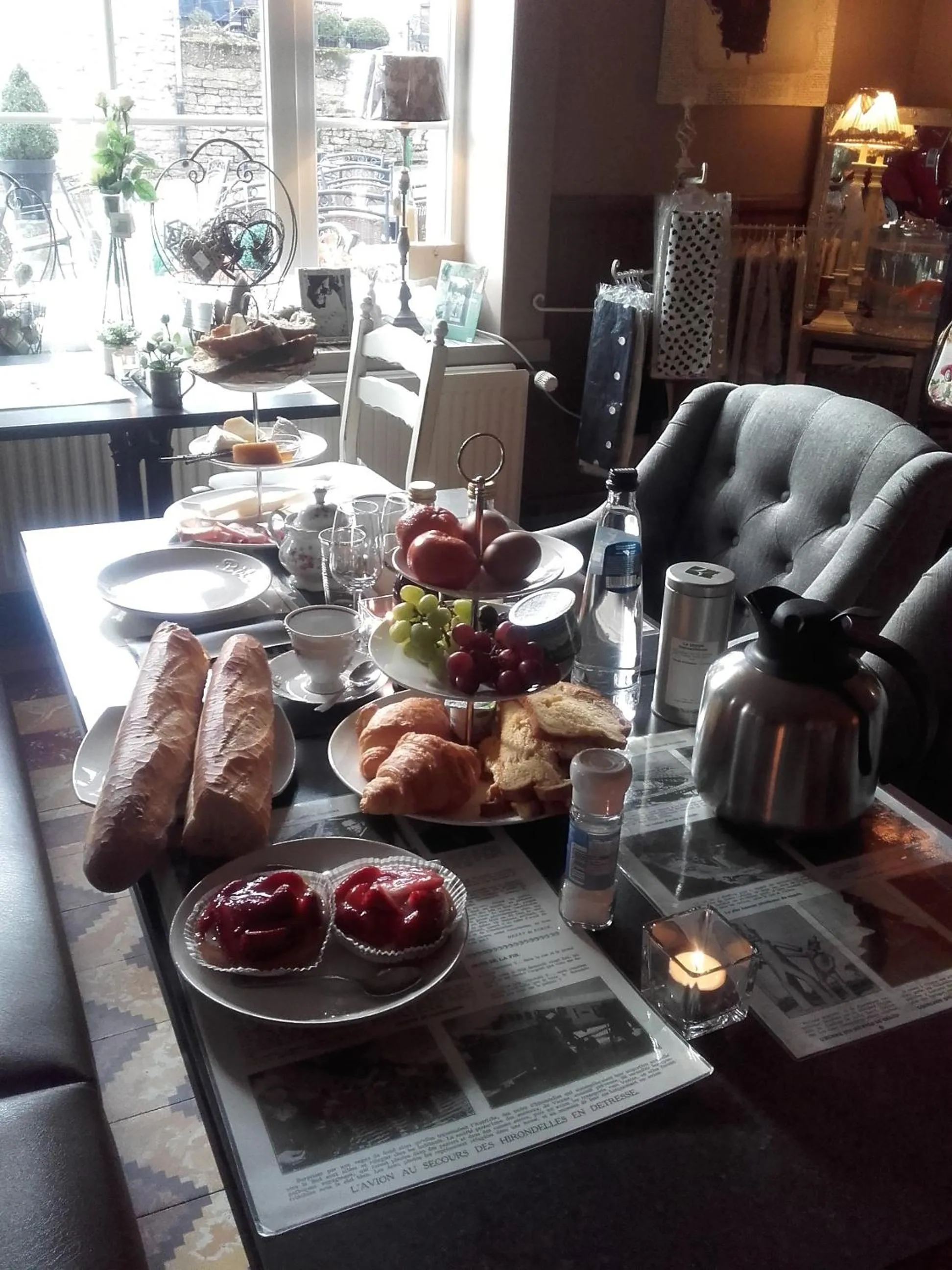 Continental breakfast in Le Relais de Chassepierre