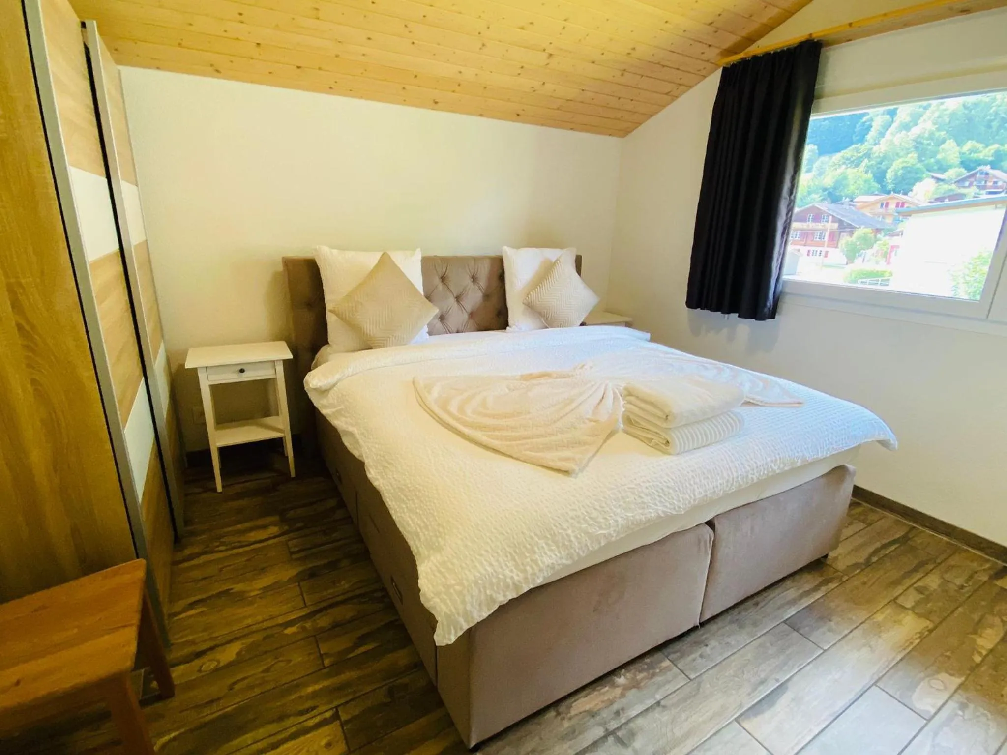 Bed in Swiss Chalet Holidays Ringgenberg