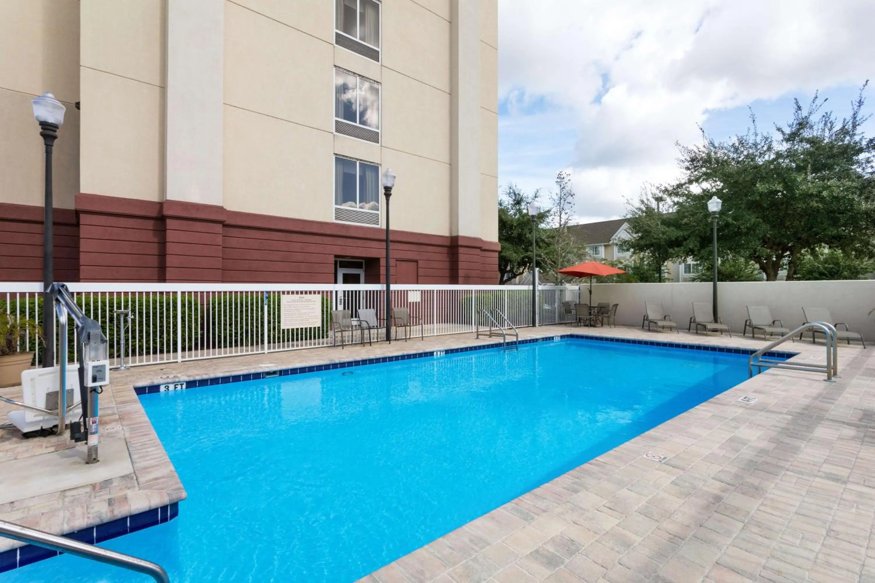 Pool view in Hampton Inn Leesburg Tavares