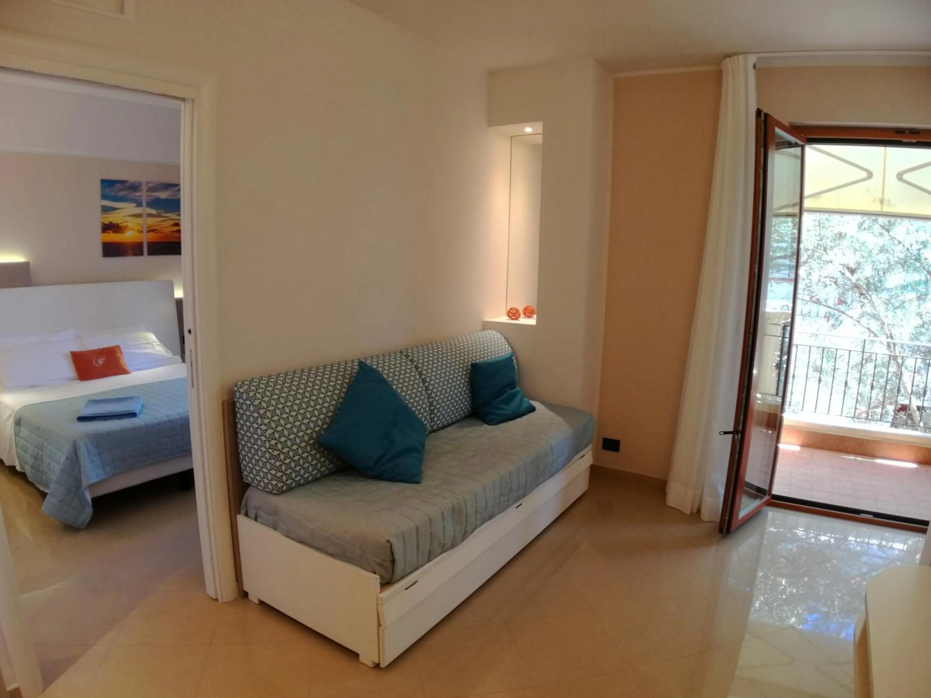 Living room, Bed in Hotel Residence Piccolo