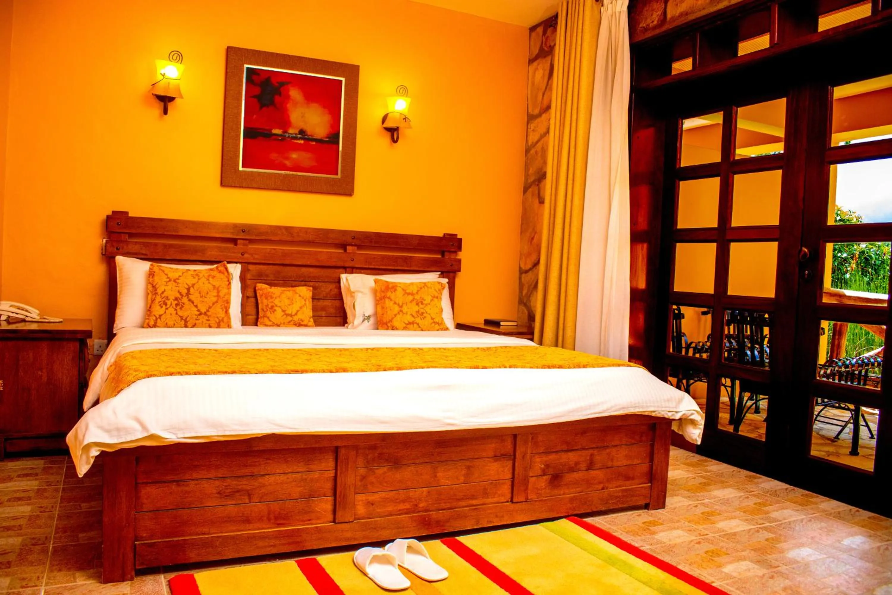 Bed in Mountains of the Moon Hotel Fort Portal