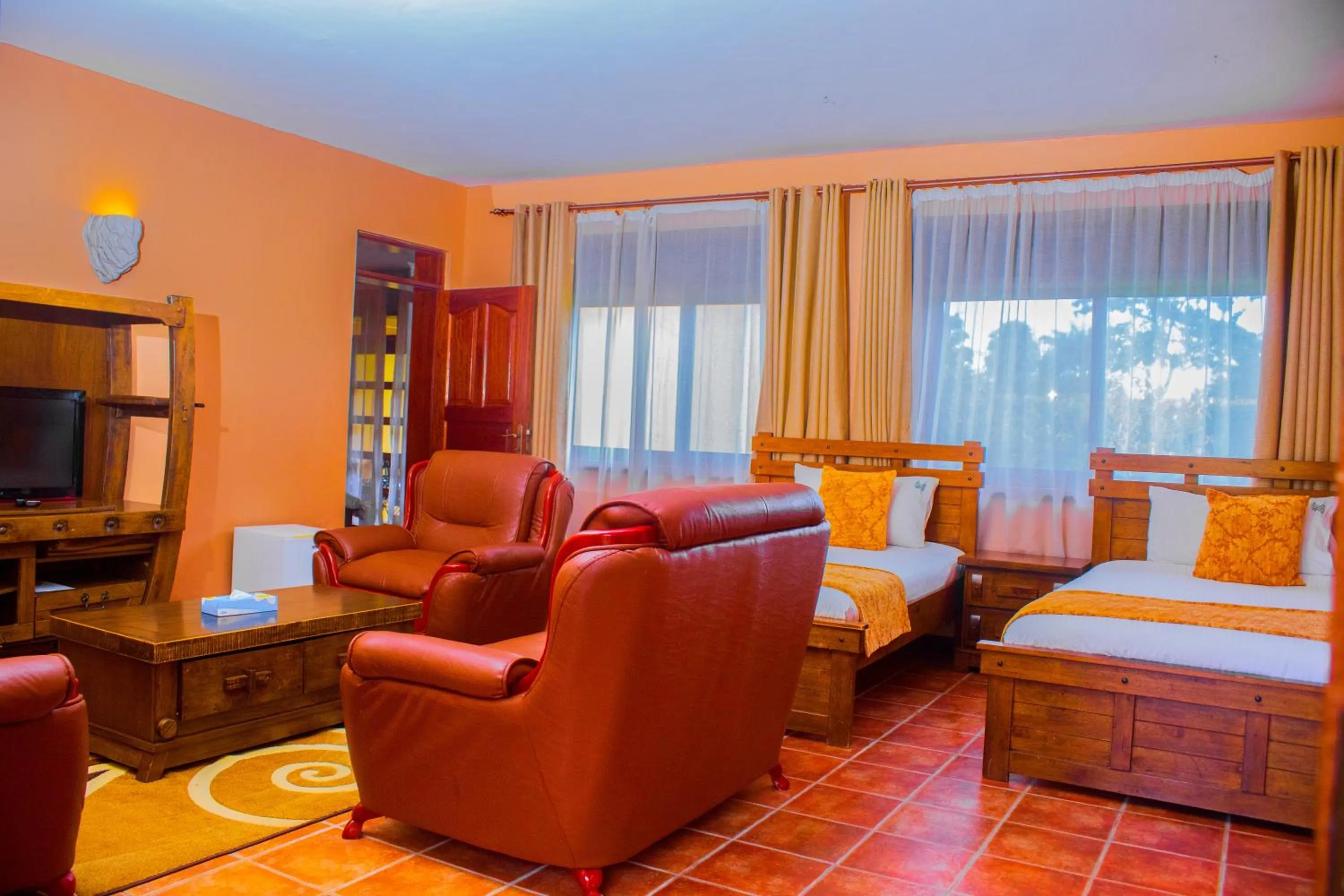 Bed in Mountains of the Moon Hotel Fort Portal