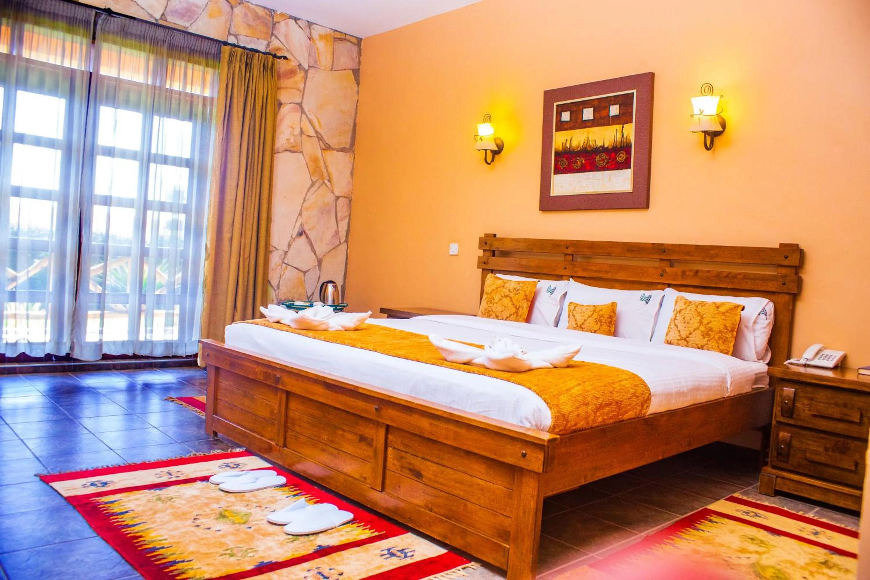 Bed in Mountains of the Moon Hotel Fort Portal