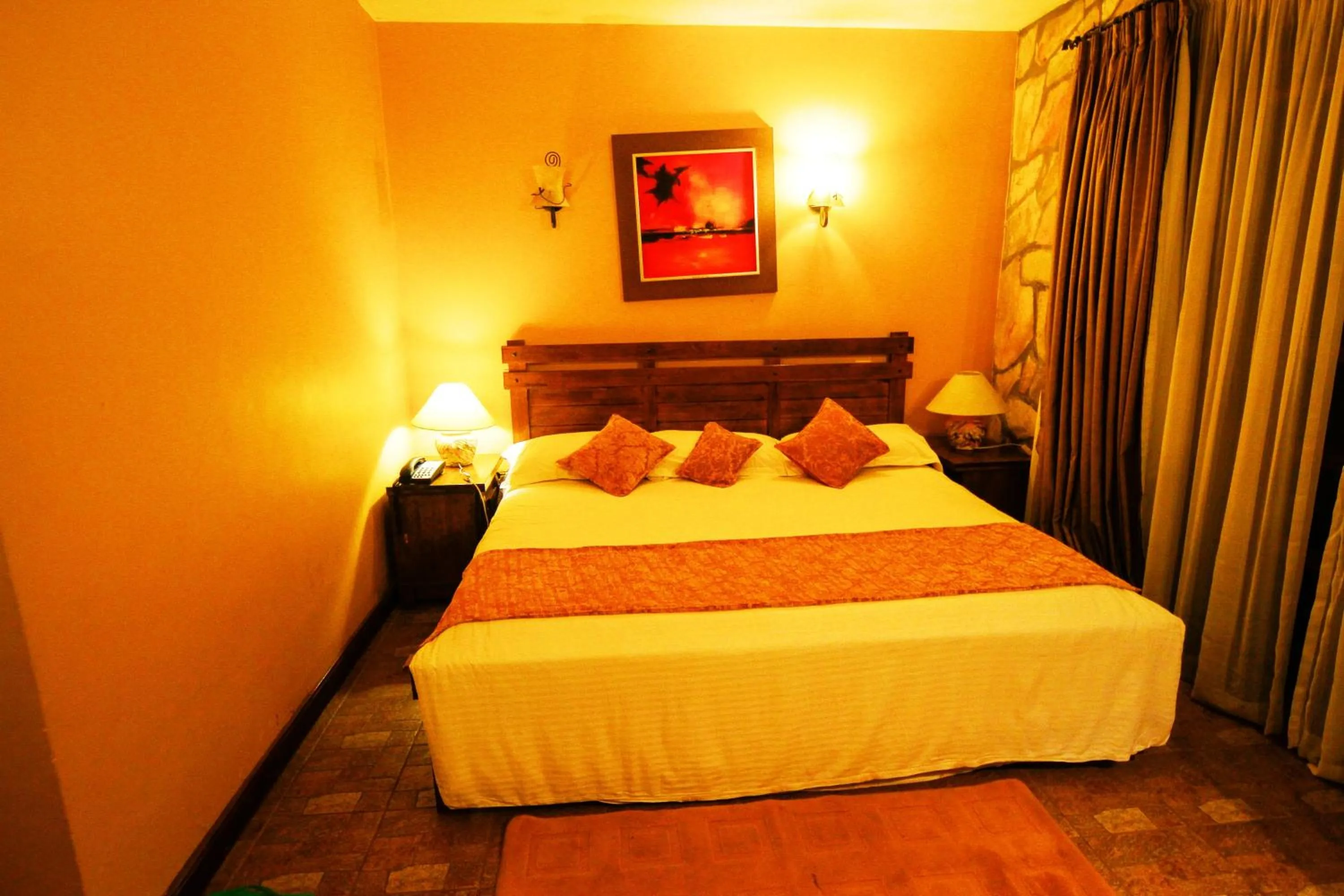 Bed in Mountains of the Moon Hotel Fort Portal