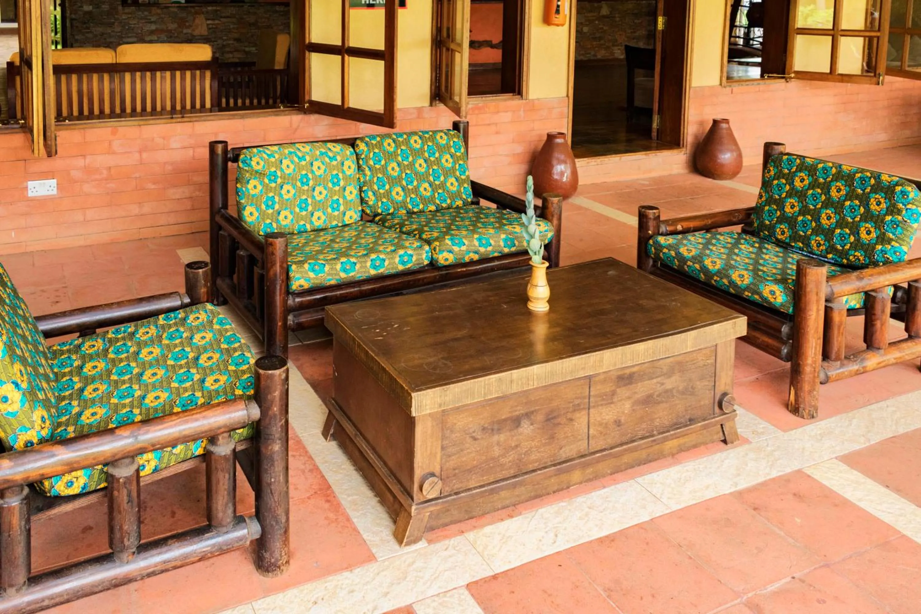 Seating area in Mountains of the Moon Hotel Fort Portal