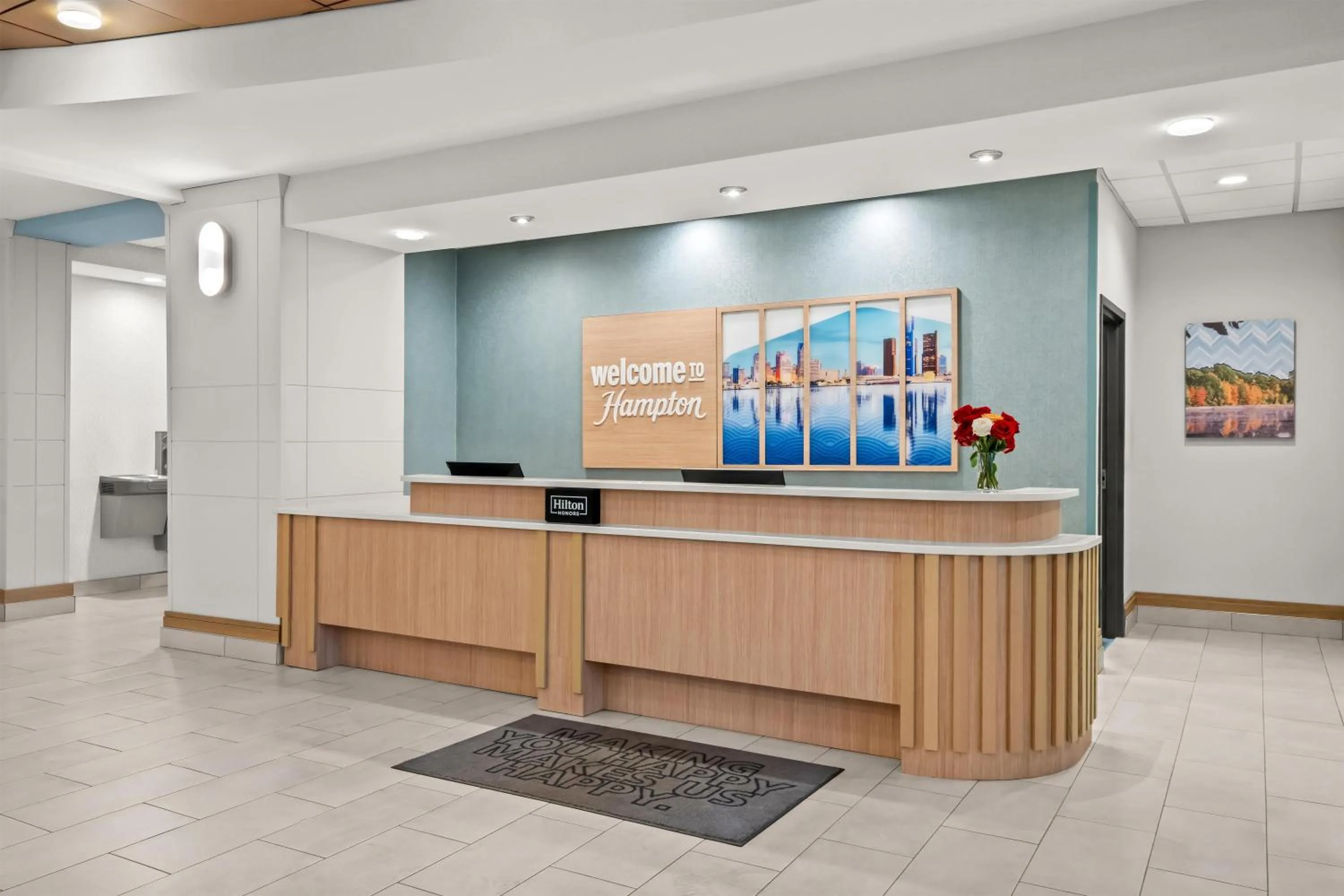 Lobby or reception in Hampton Inn & Suites Detroit-Canton