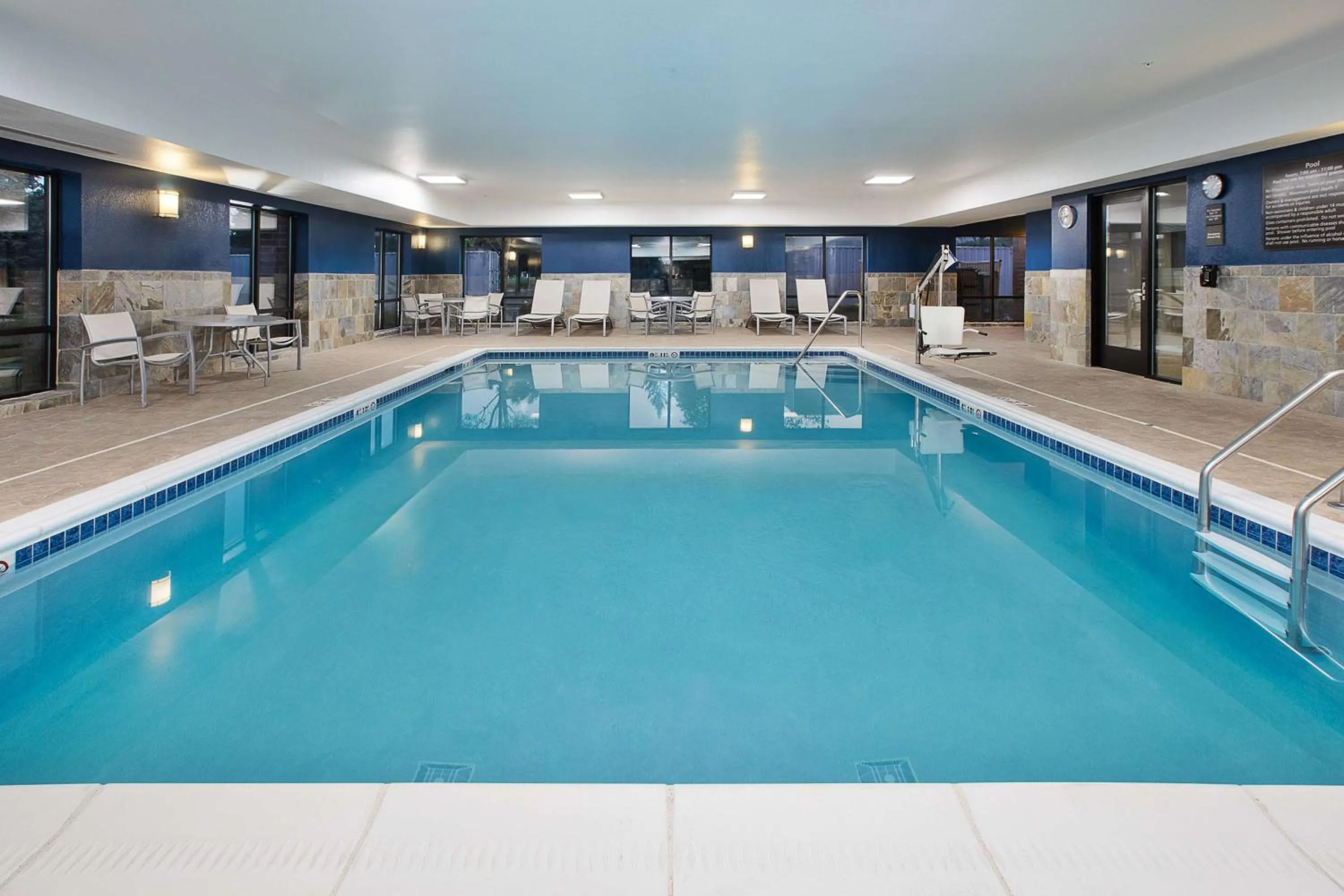 Pool view in Hampton Inn Detroit - Shelby Township