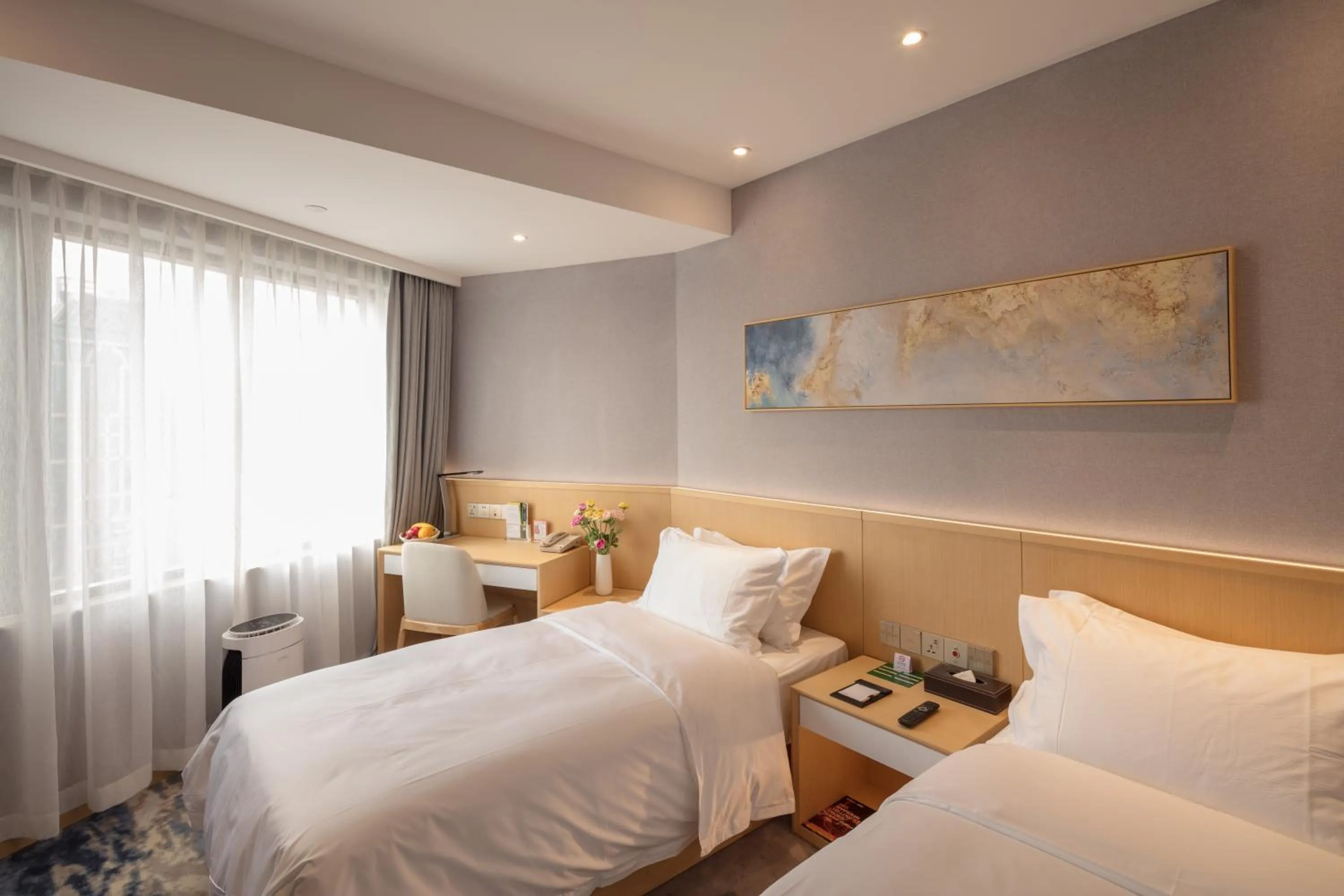 Decorative detail, Bed in City Hotel Shanghai