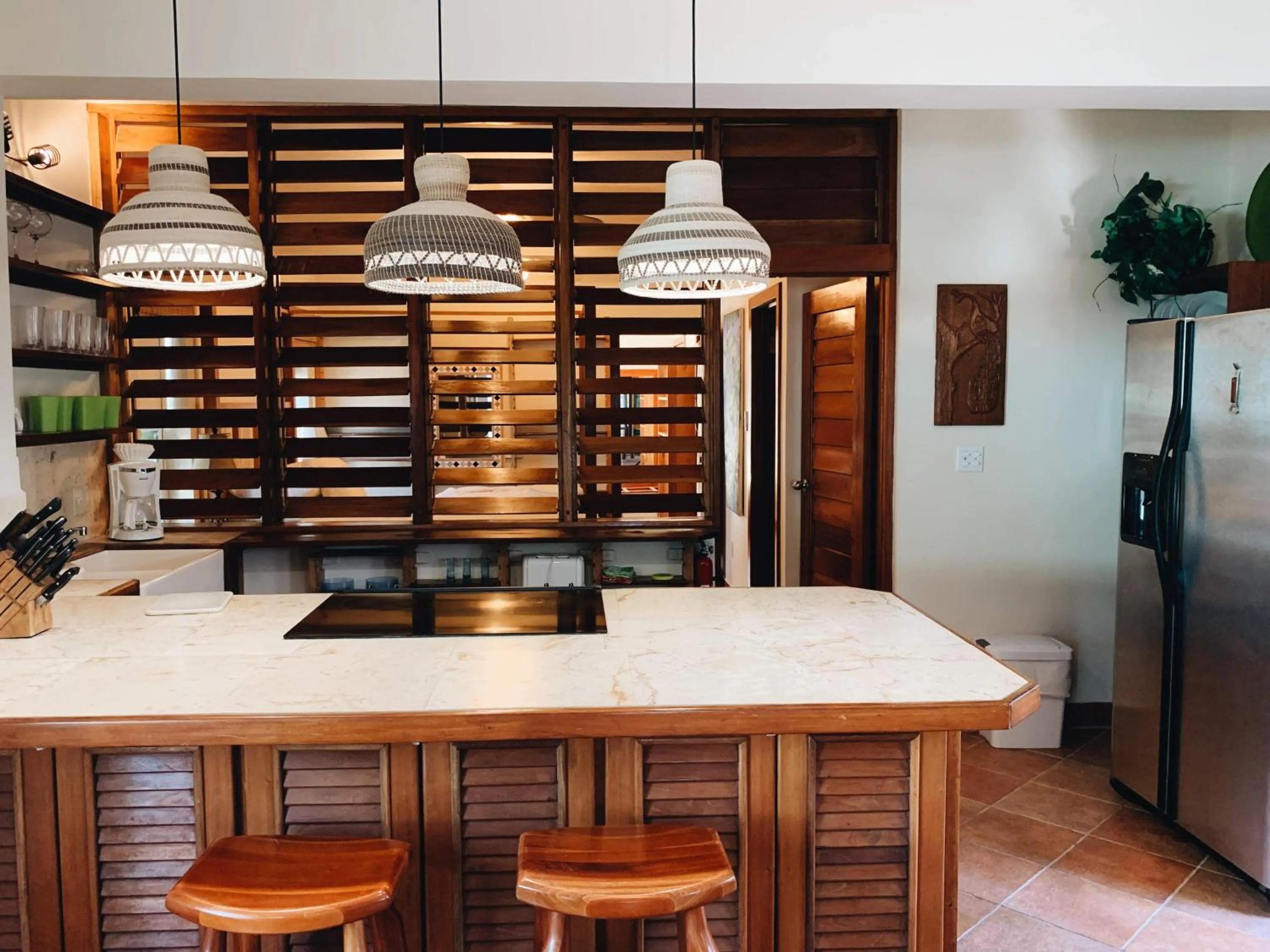 kitchen in Caye Casa