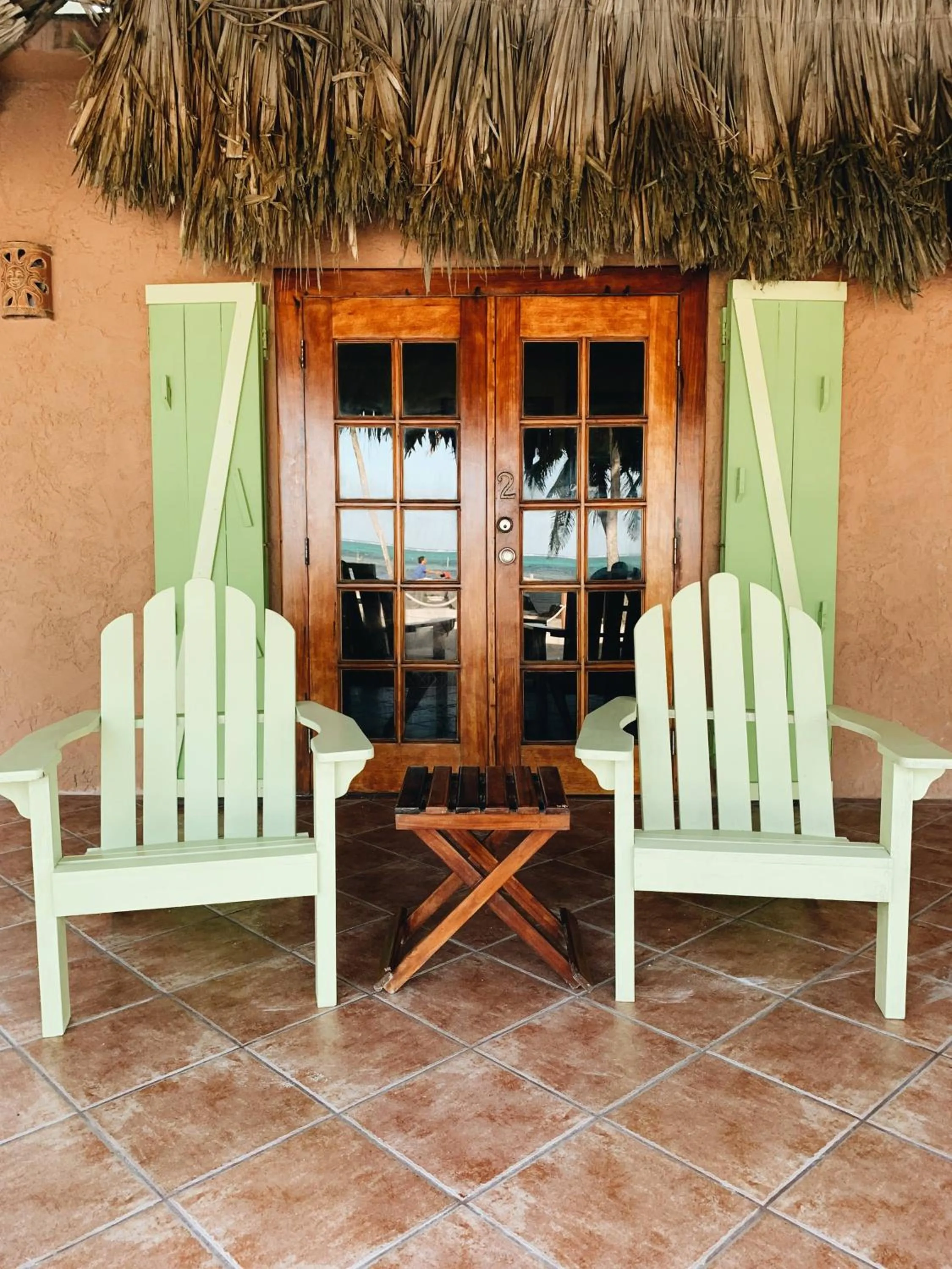 Seating area in Caye Casa