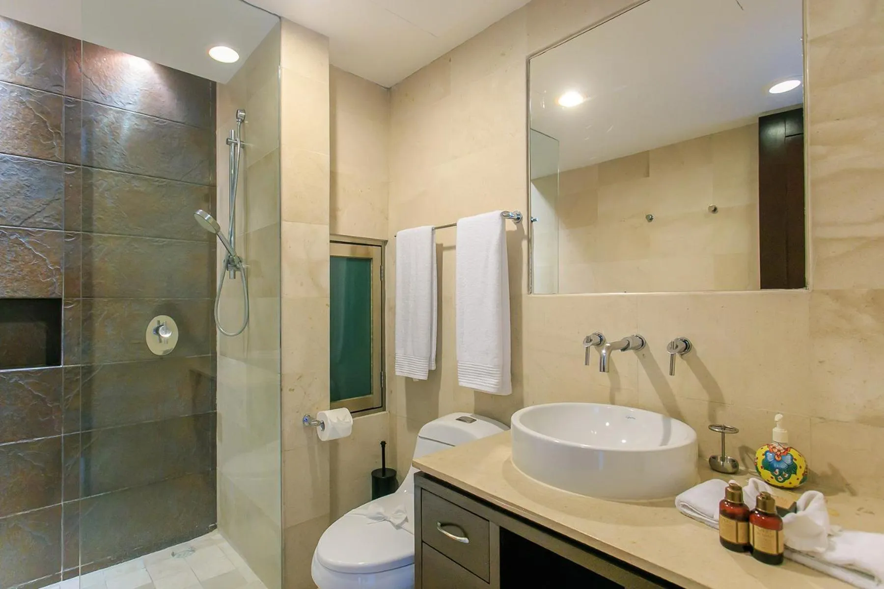 Bathroom in 3-Level Condo with a Private Balcony & Rooftop Lounge