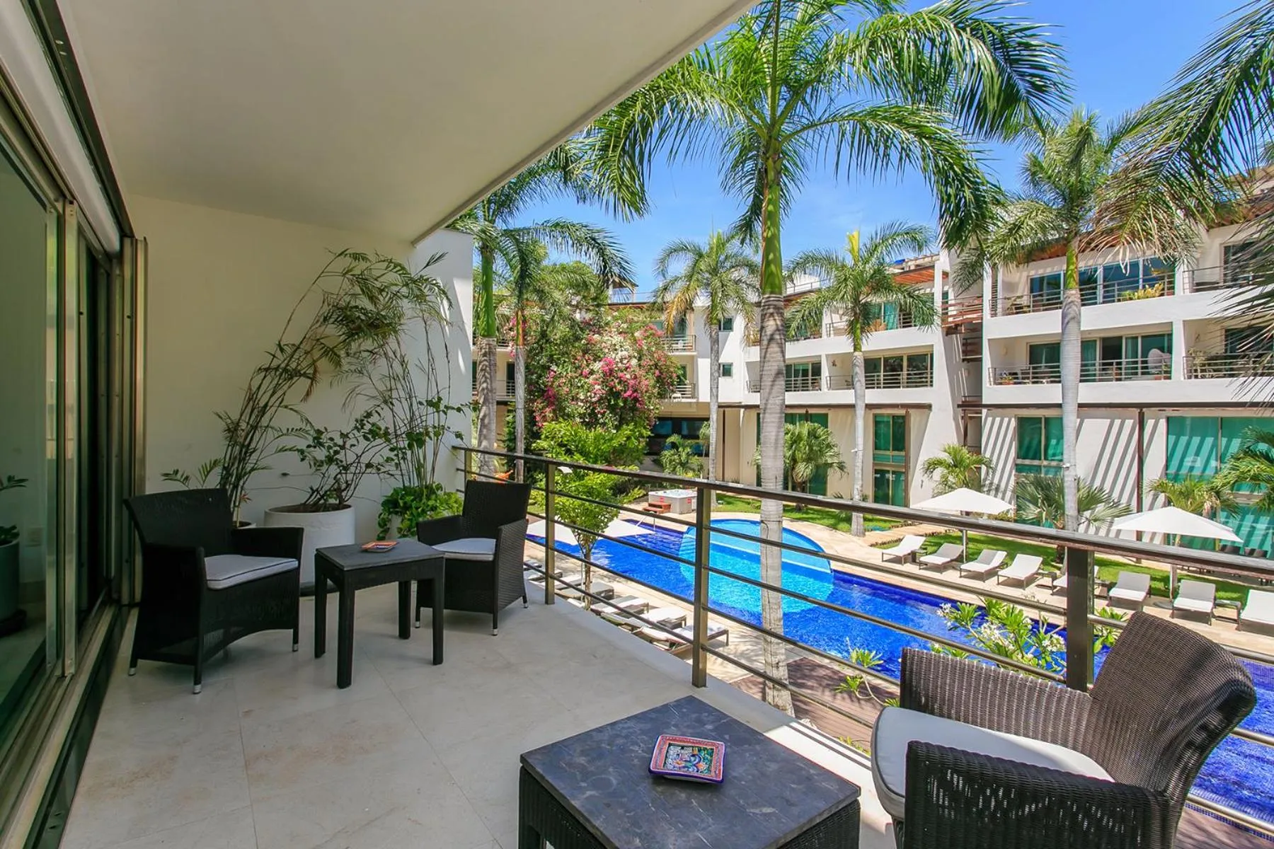 Balcony/Terrace in 3-Level Condo with a Private Balcony & Rooftop Lounge