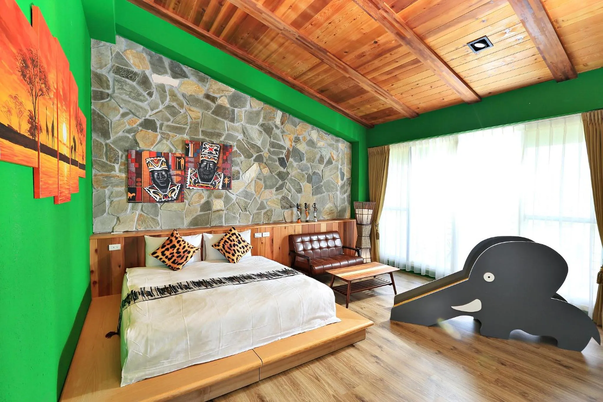 Bird's eye view, Bed in Green Resort